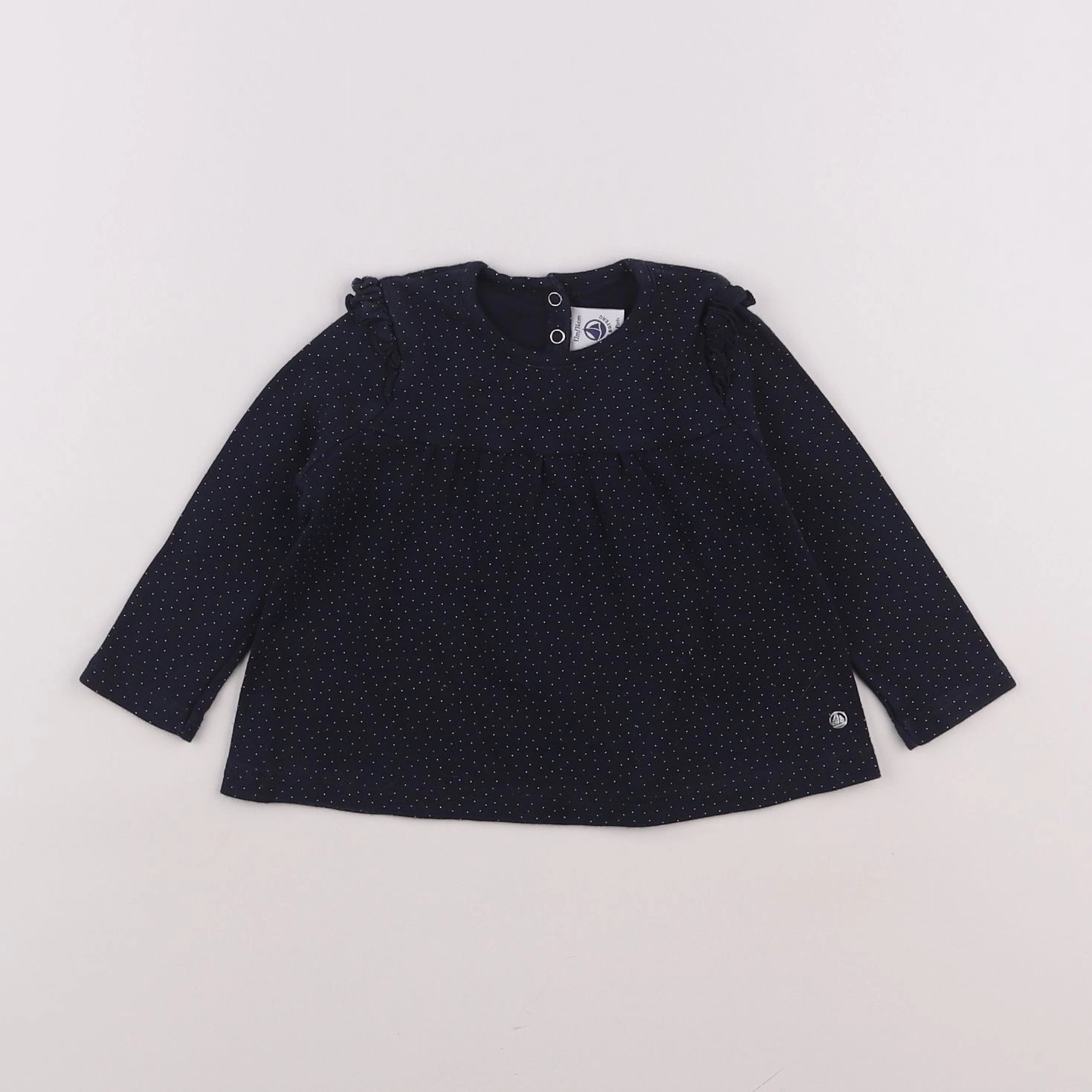 Petit Bateau - tee-shirt bleu - 12 mois