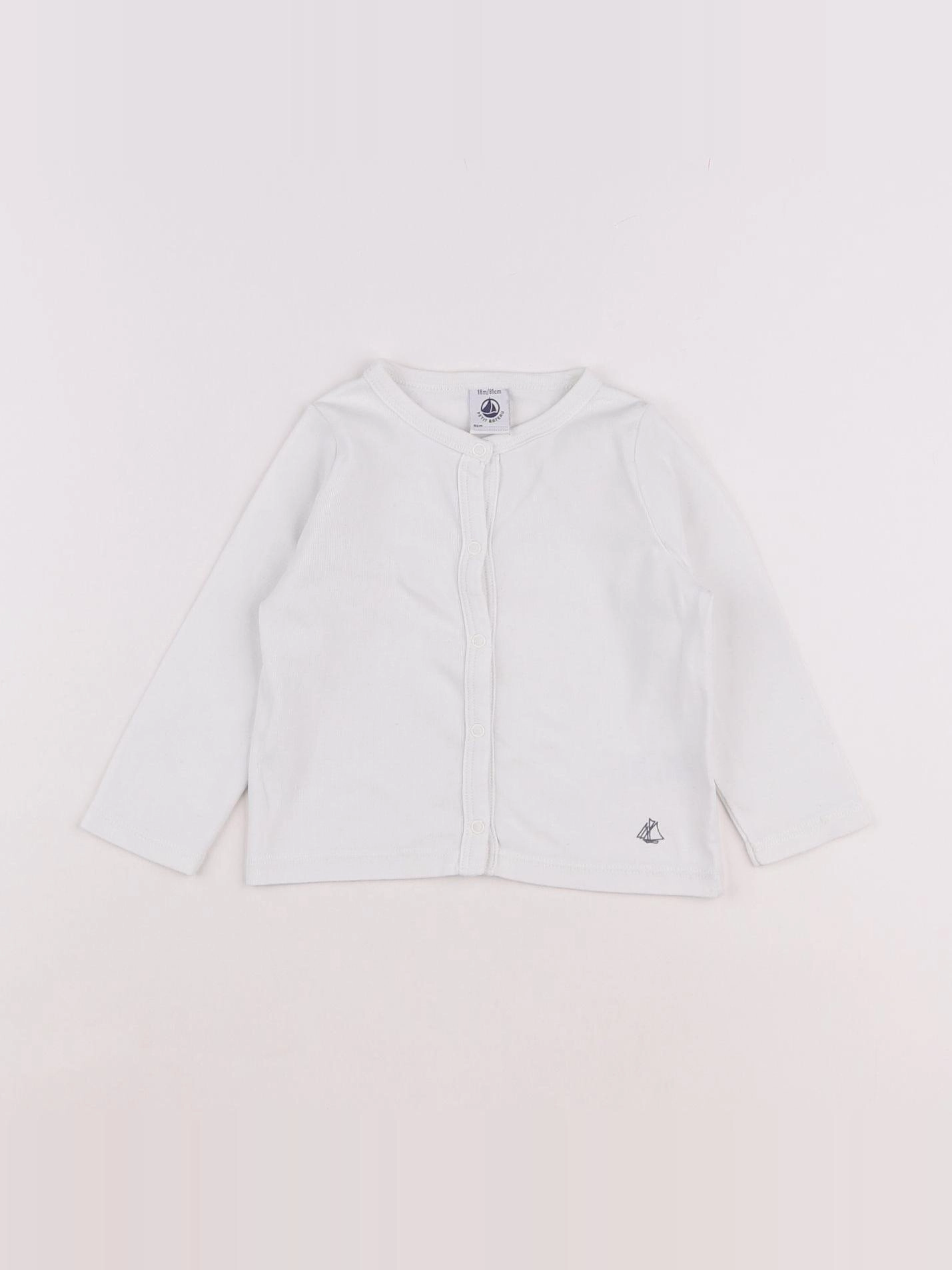 Petit Bateau - tee-shirt blanc - 18 mois