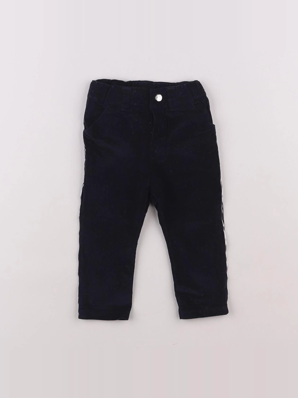 Petit Bateau - pantalon bleu - 12 mois