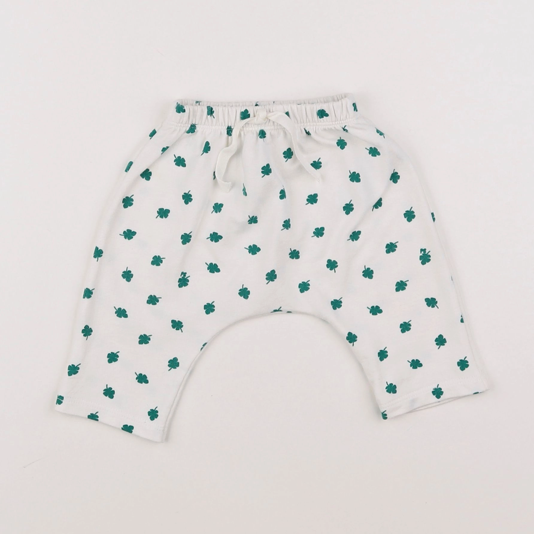 Petit Bateau - jogging blanc, vert - 3 mois