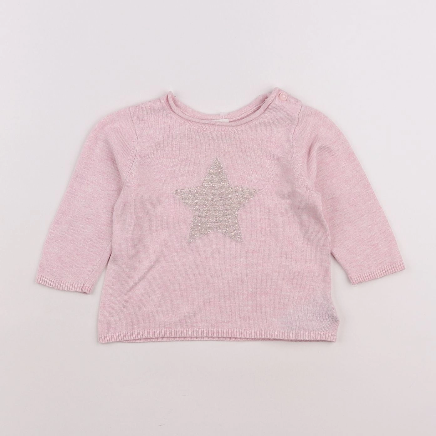 H&M - pull rose - 3/6 mois