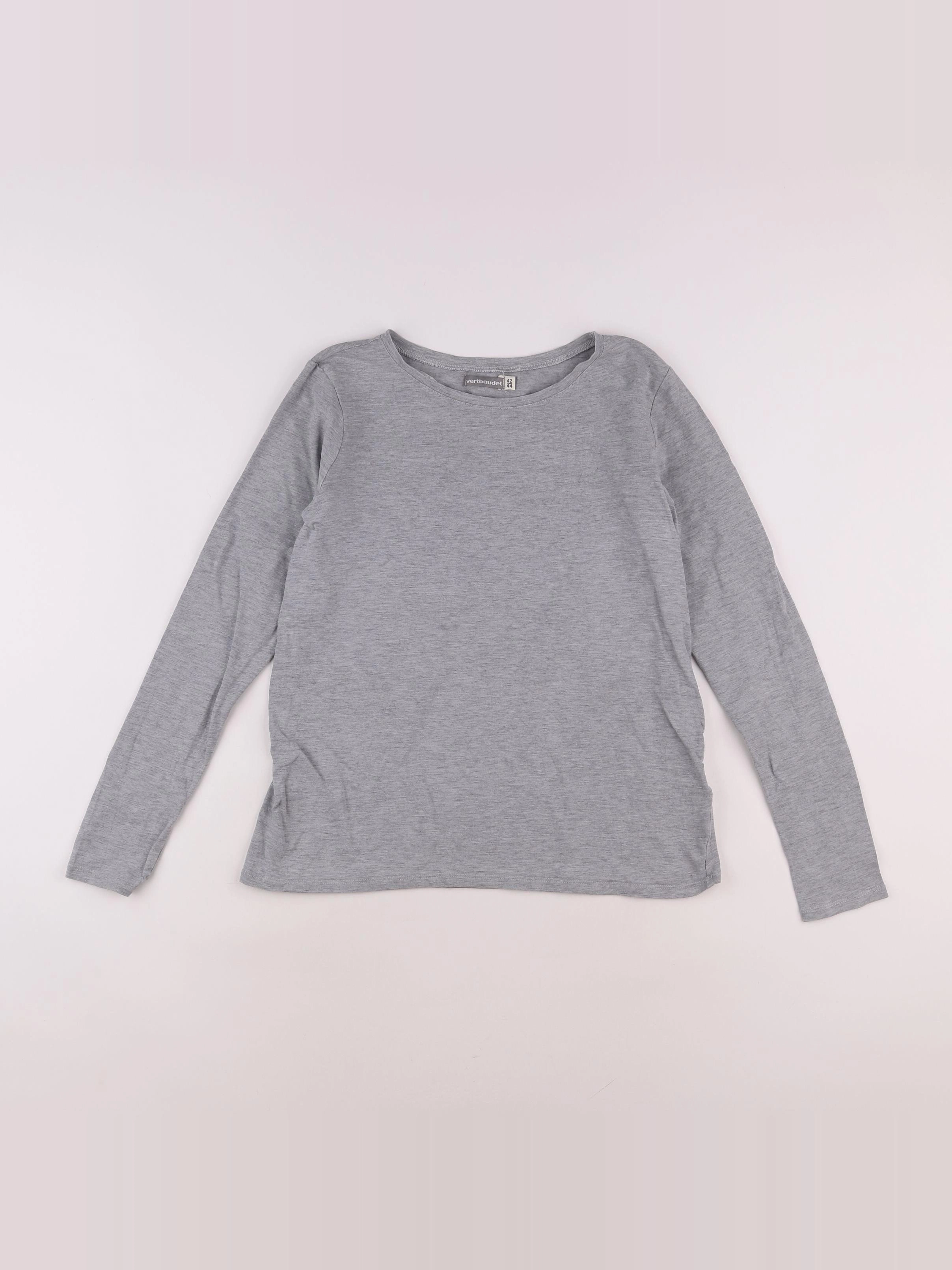 Vertbaudet - tee-shirt grossesse gris - 42 à 44