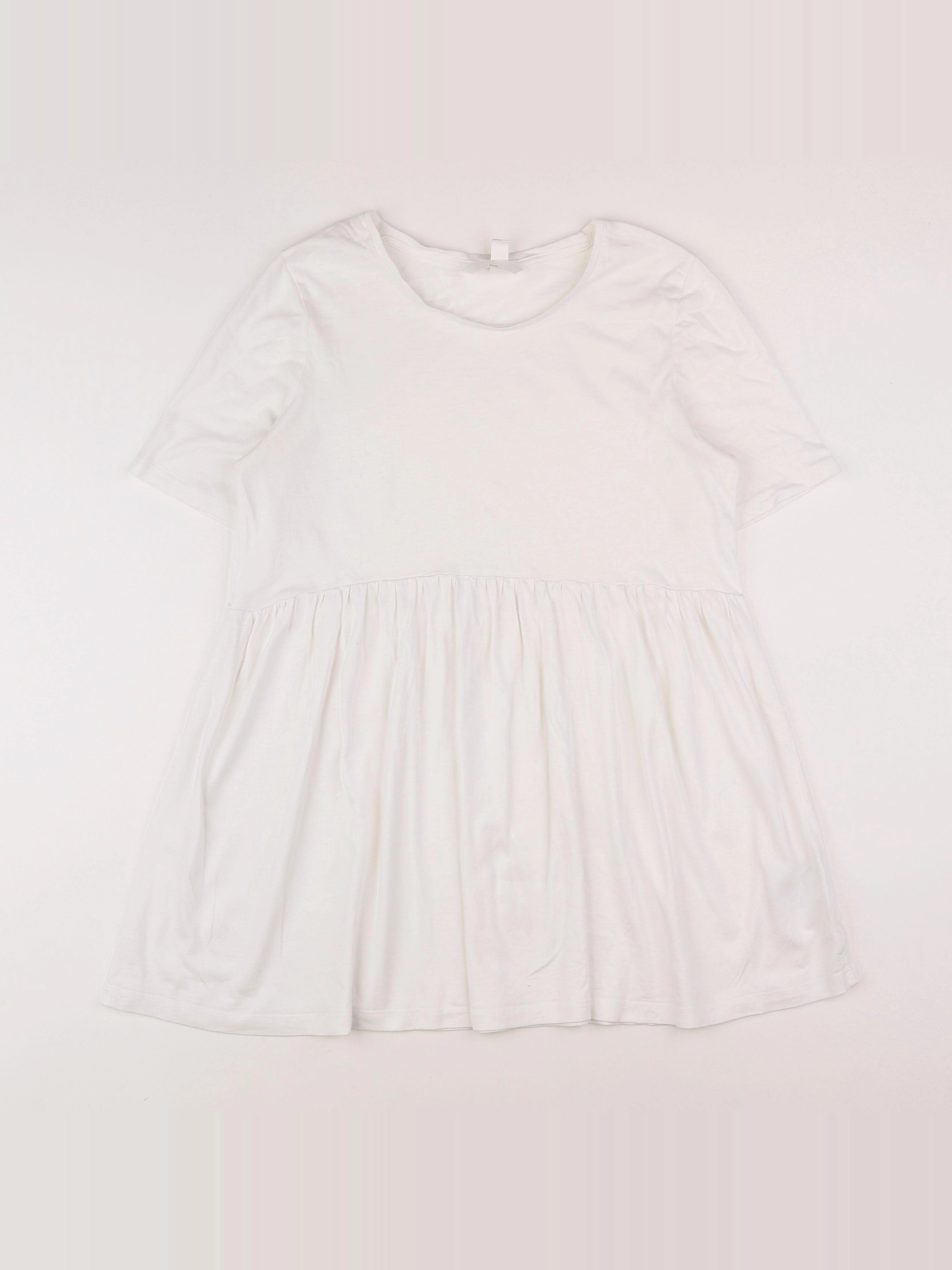 H&M - tee-shirt grossesse blanc - 36 à 38