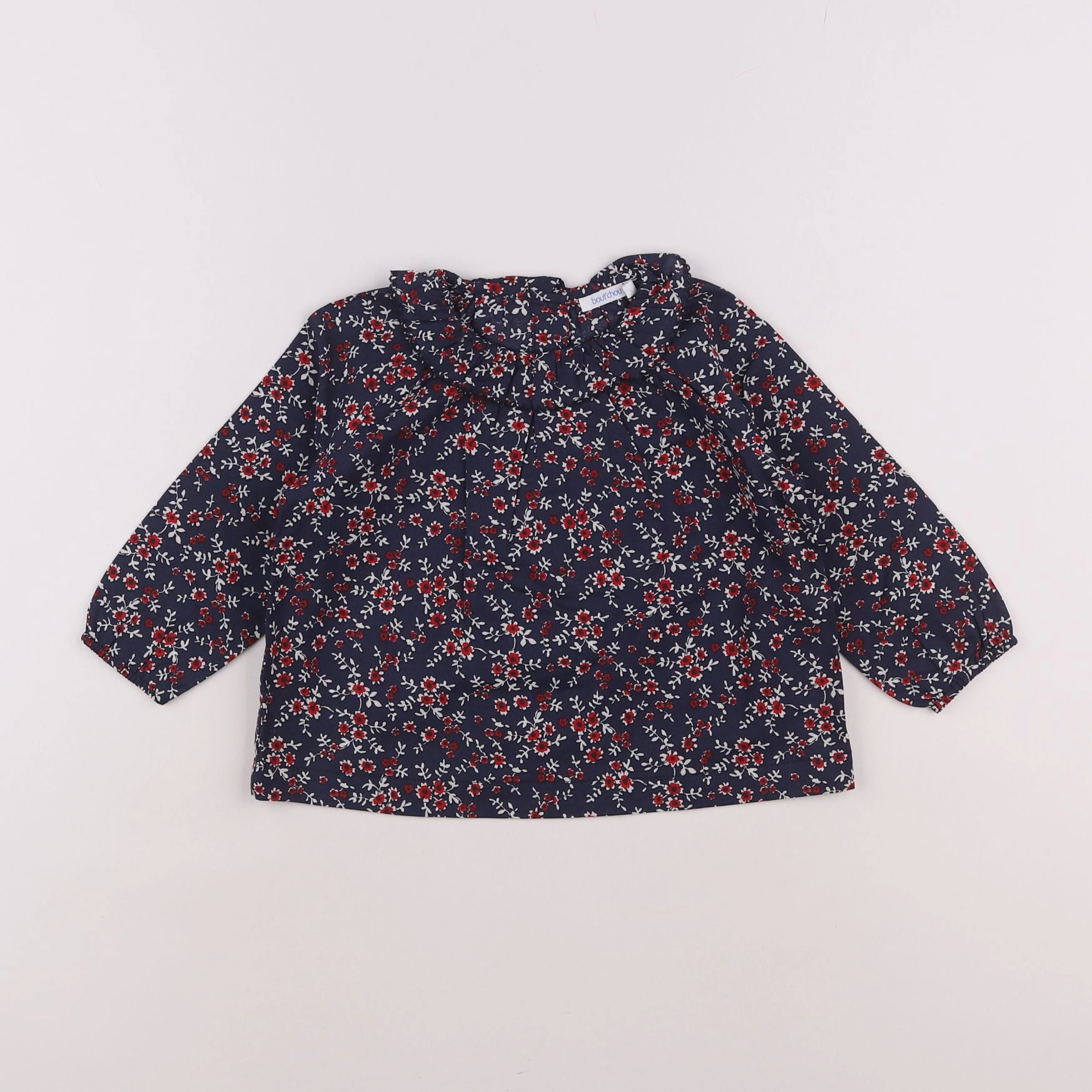 Boutchou - blouse bleu - 12 mois