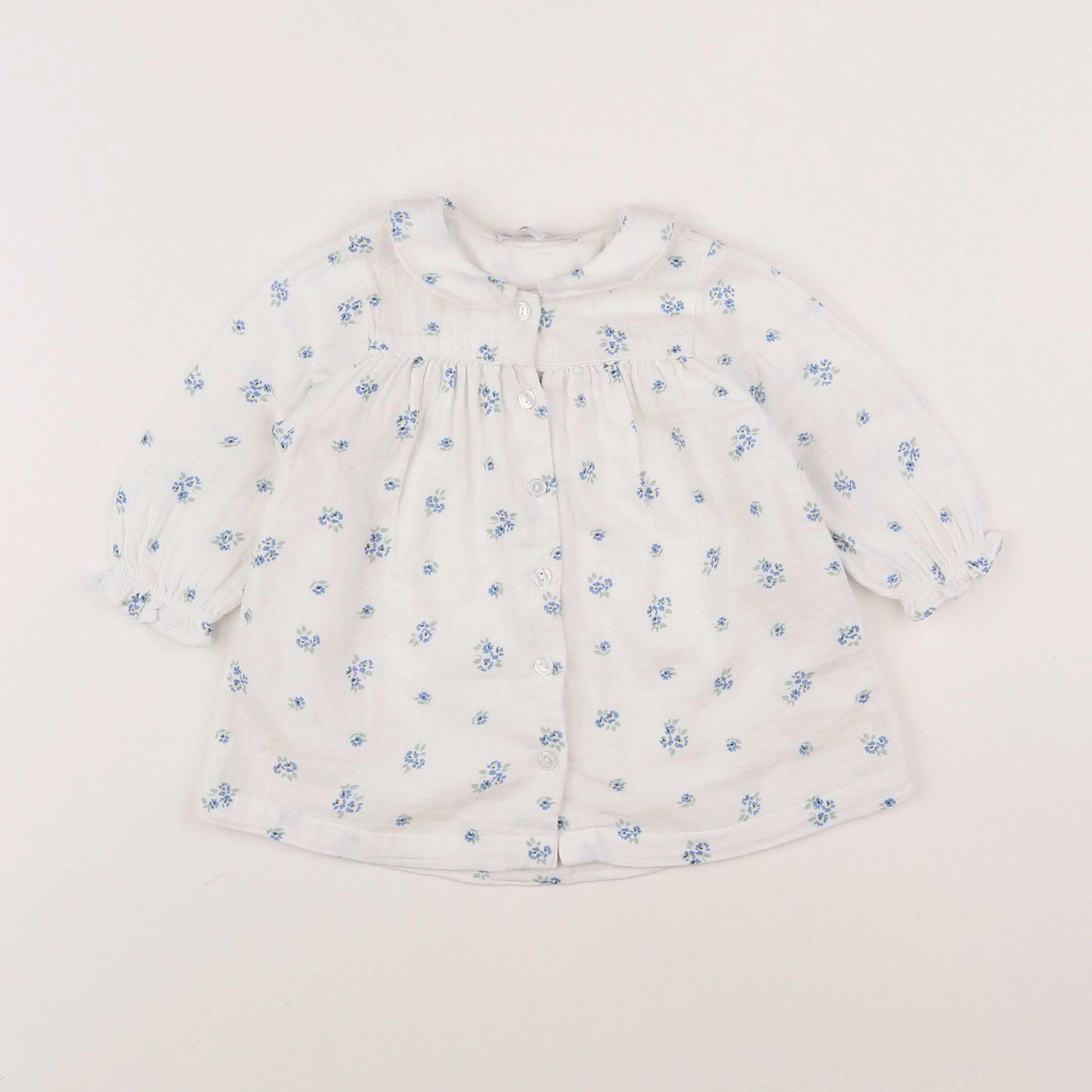 Cadet Rousselle - robe blanc, bleu - 6 mois