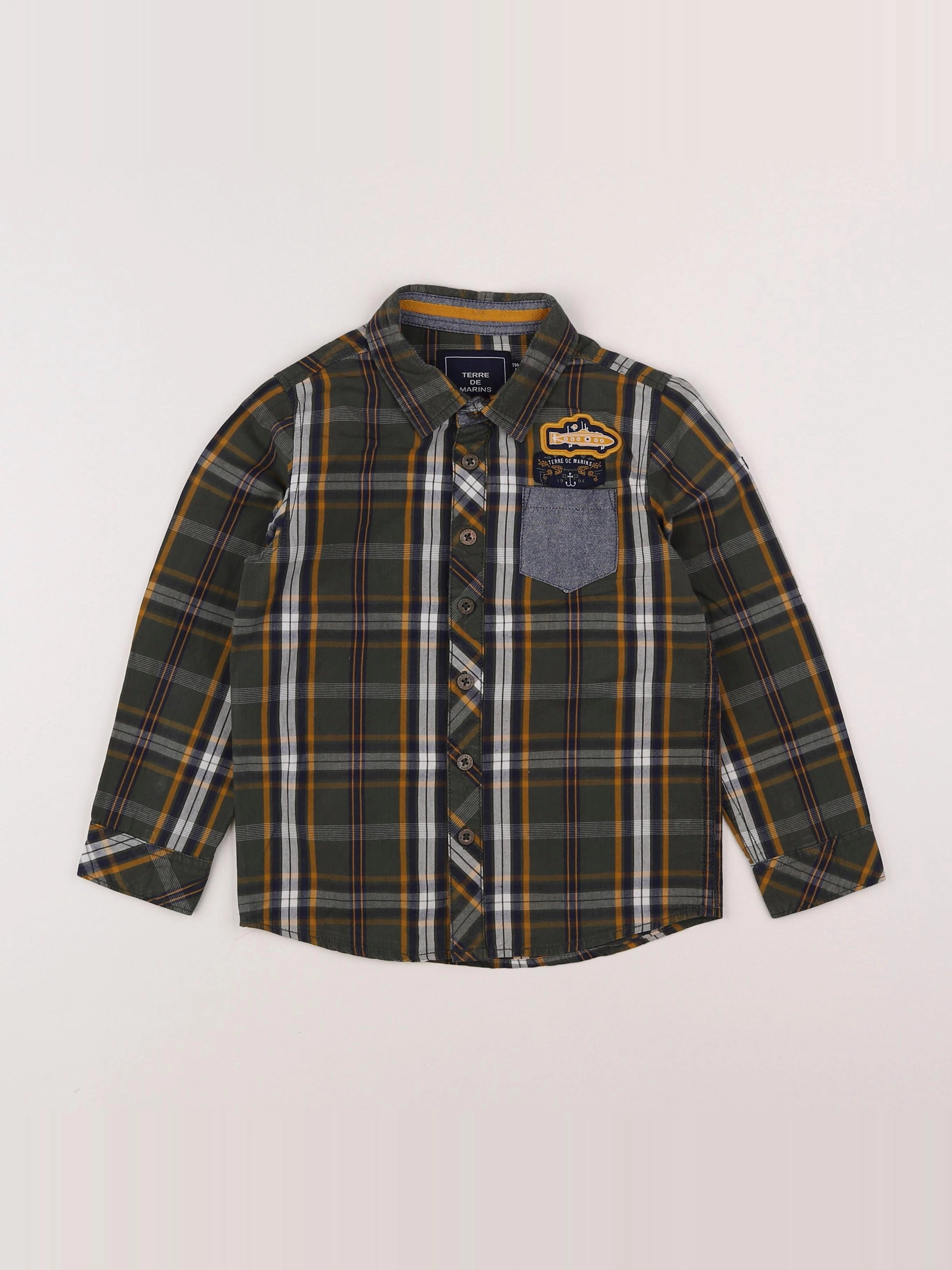 Terre de marins - chemise vert - 6 ans