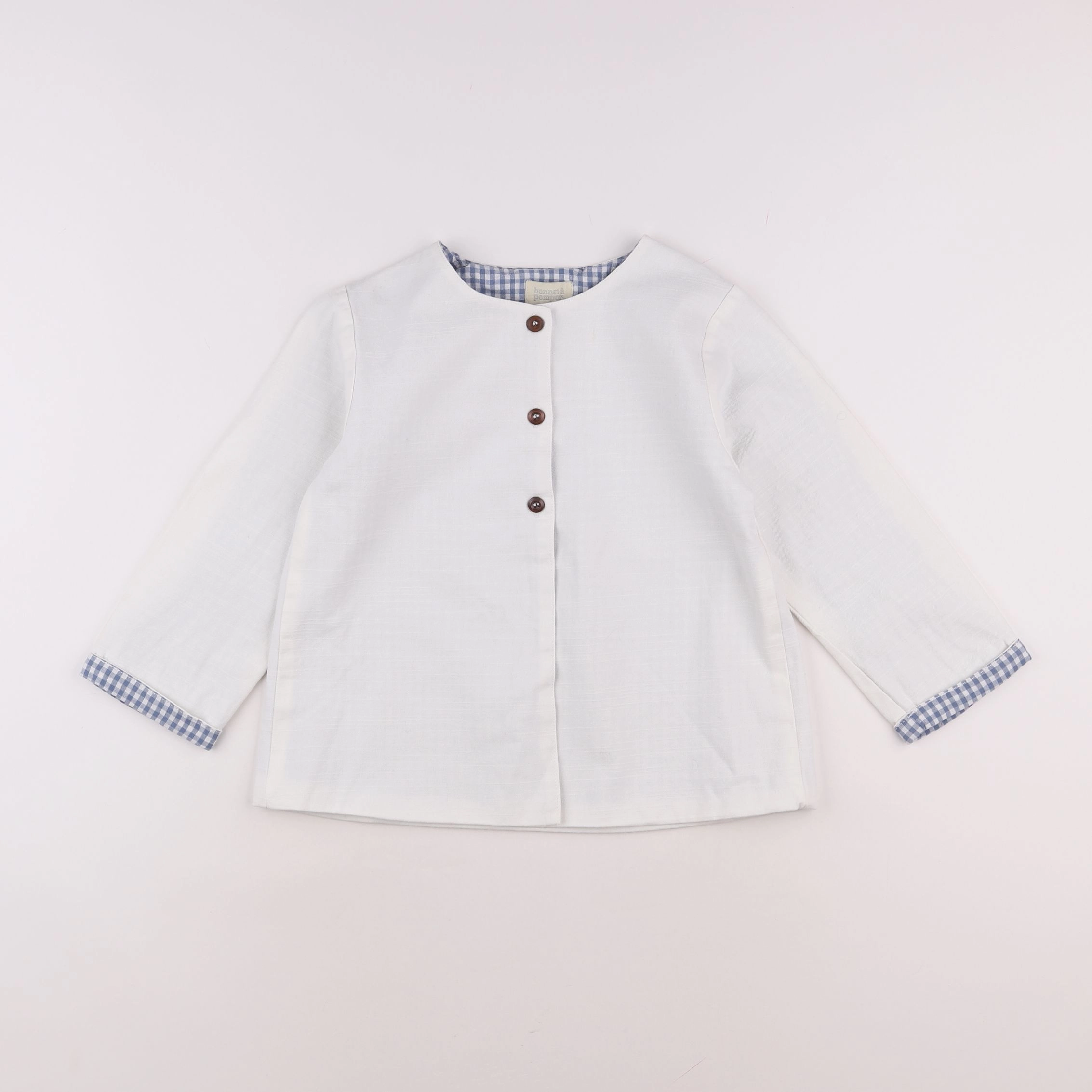 Bonnet à Pompon - veste blanc - 6 ans