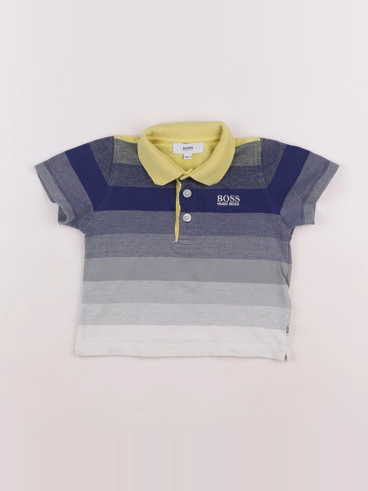 Hugo Boss - polo bleu - 12 mois