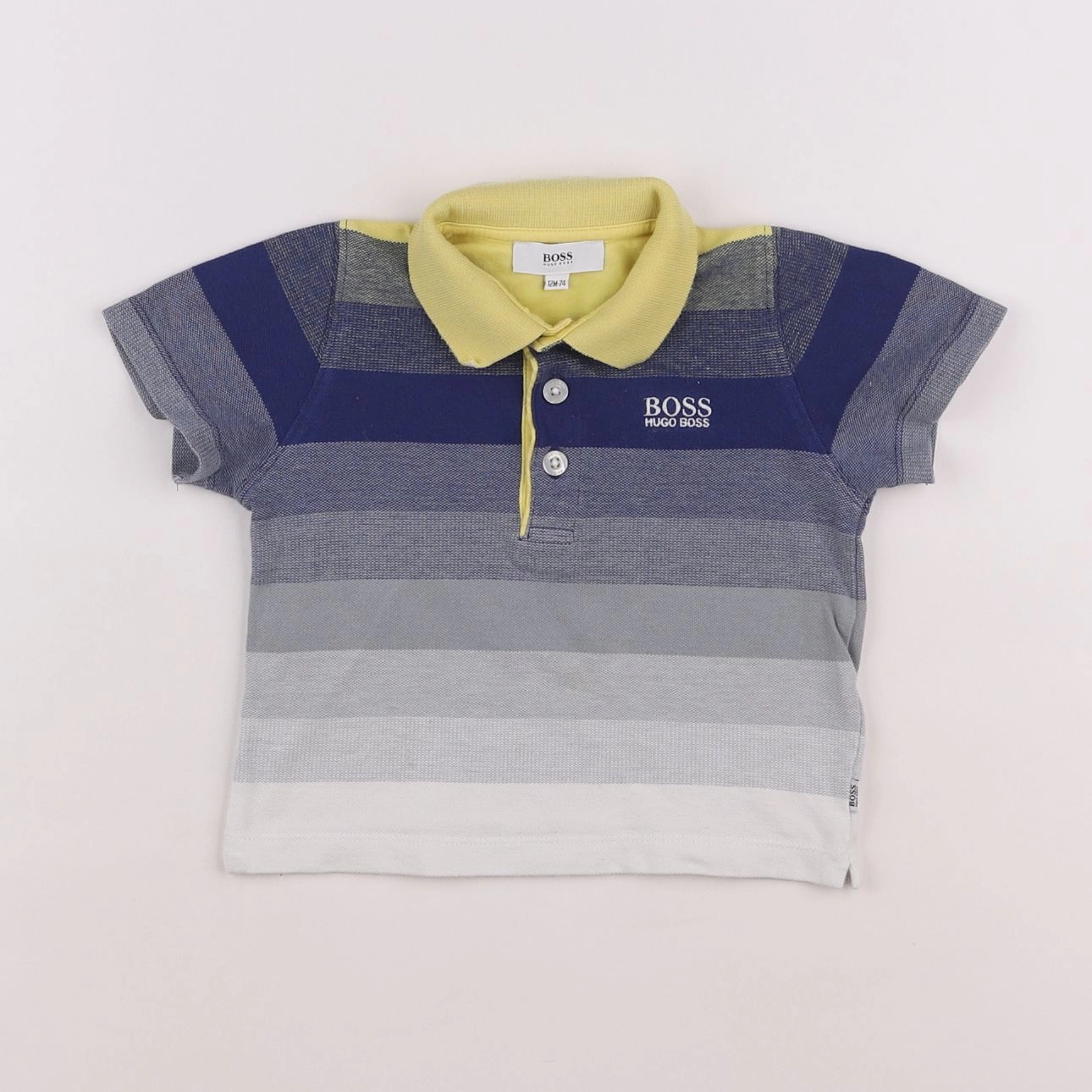 Hugo Boss - polo bleu - 12 mois