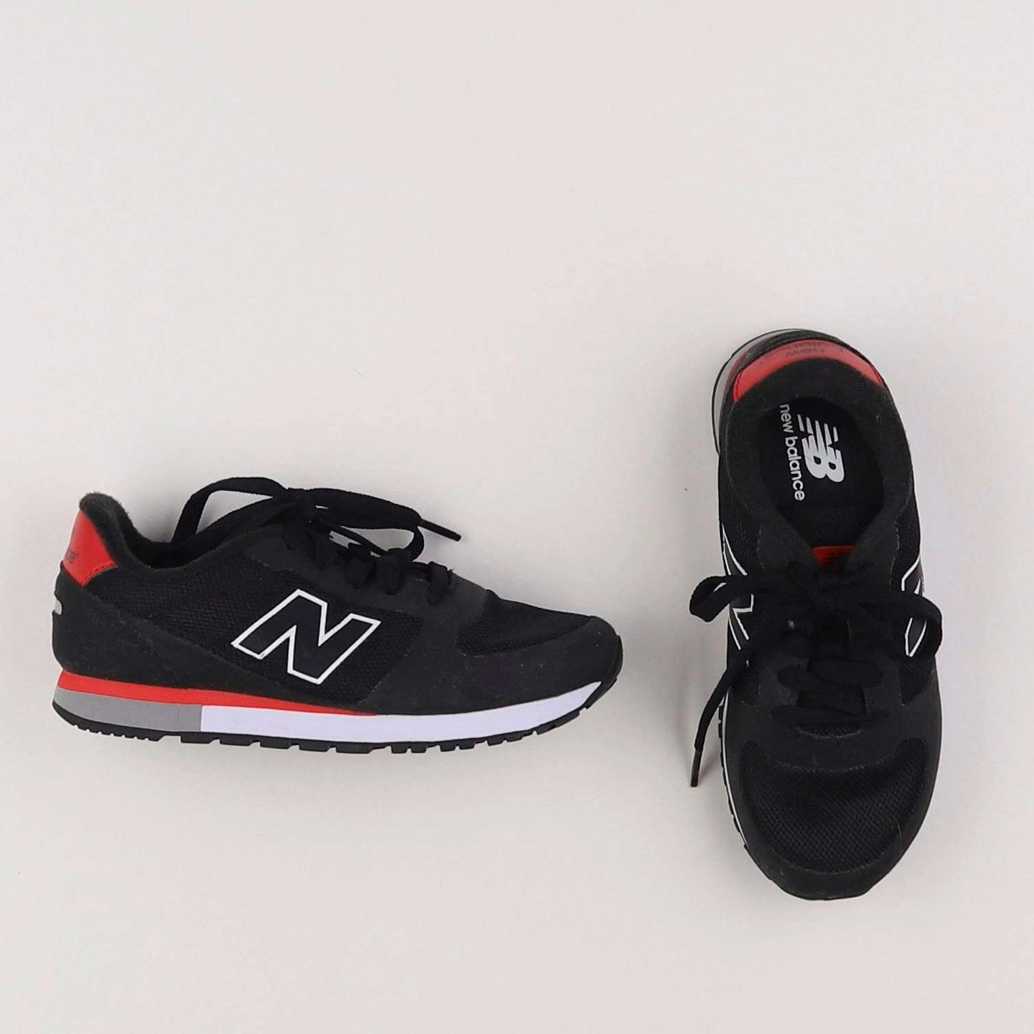 New Balance - tennis à scratch/ lacets noir - pointure 18