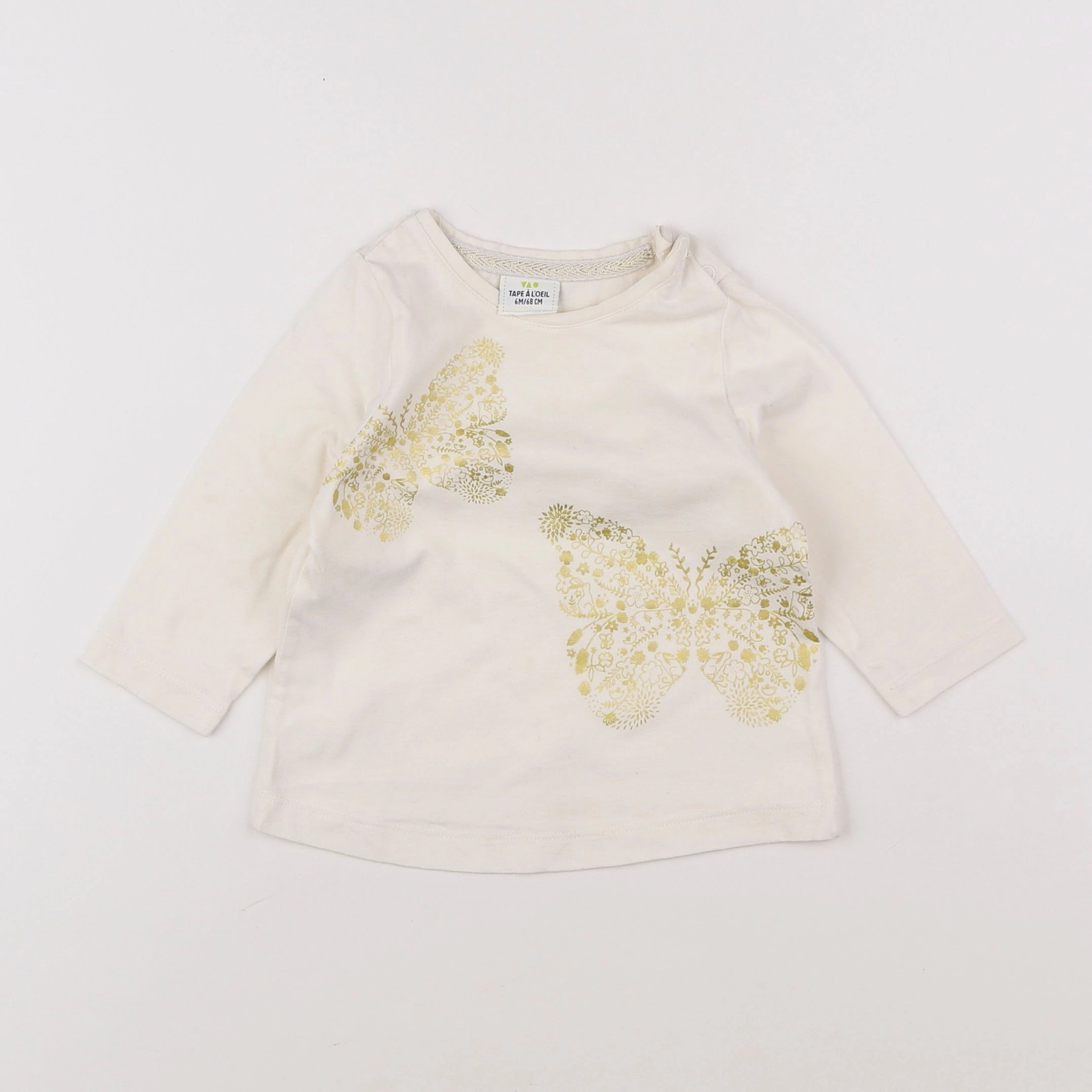 Tape à l'oeil - tee-shirt beige - 6 mois