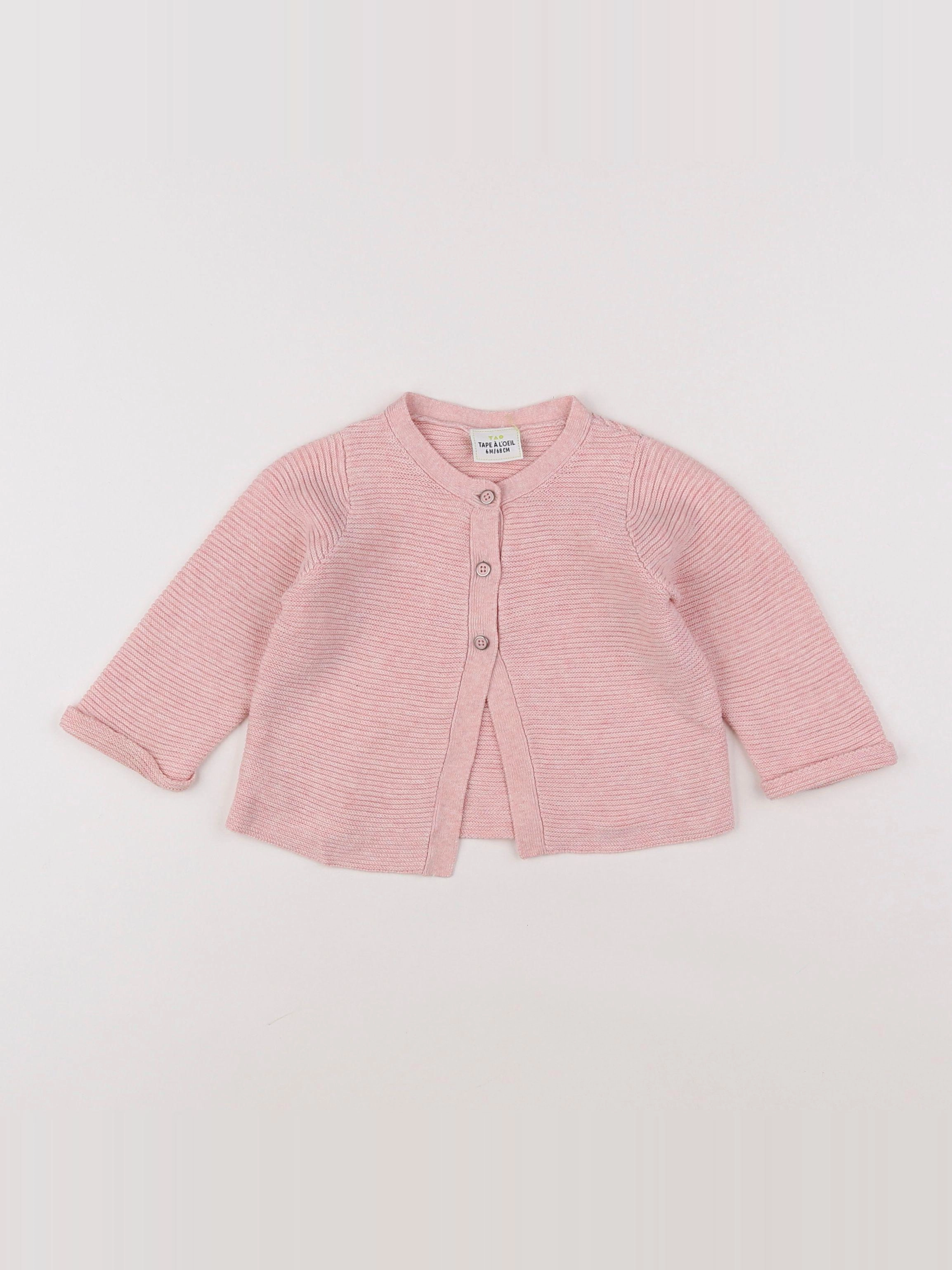 Tape à l'oeil - gilet rose - 6 mois
