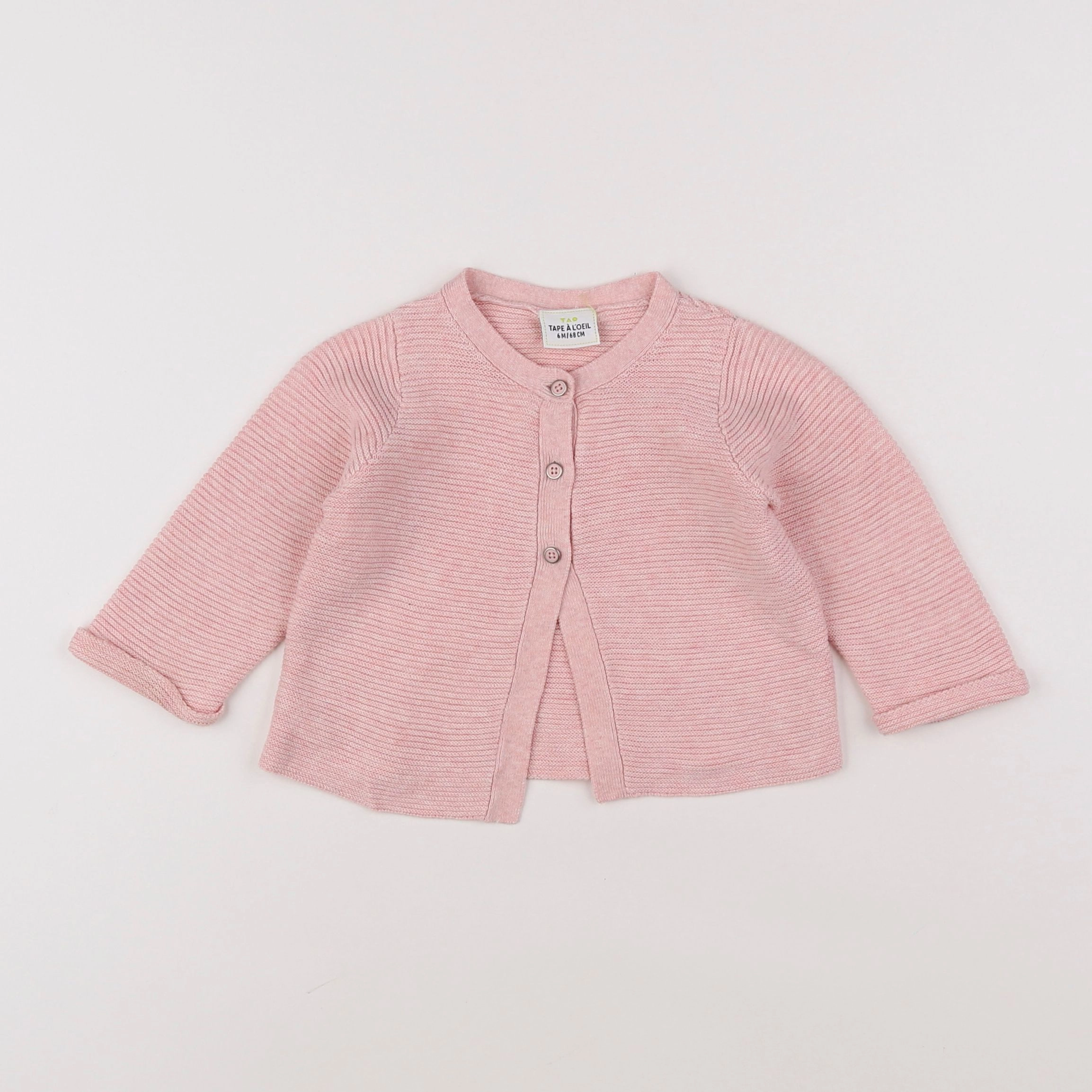 Tape à l'oeil - gilet rose - 6 mois
