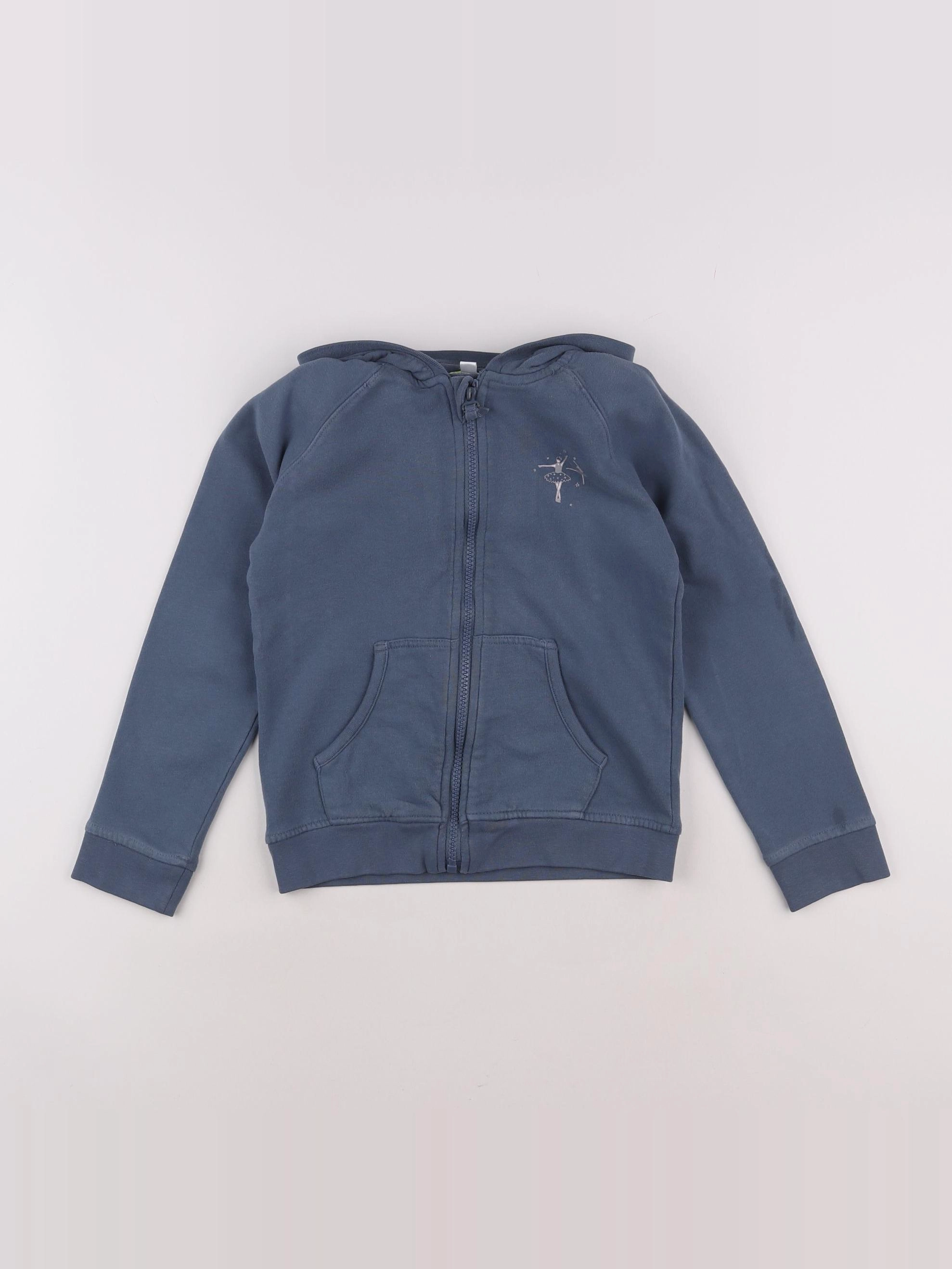 Vertbaudet - sweat bleu - 8 ans