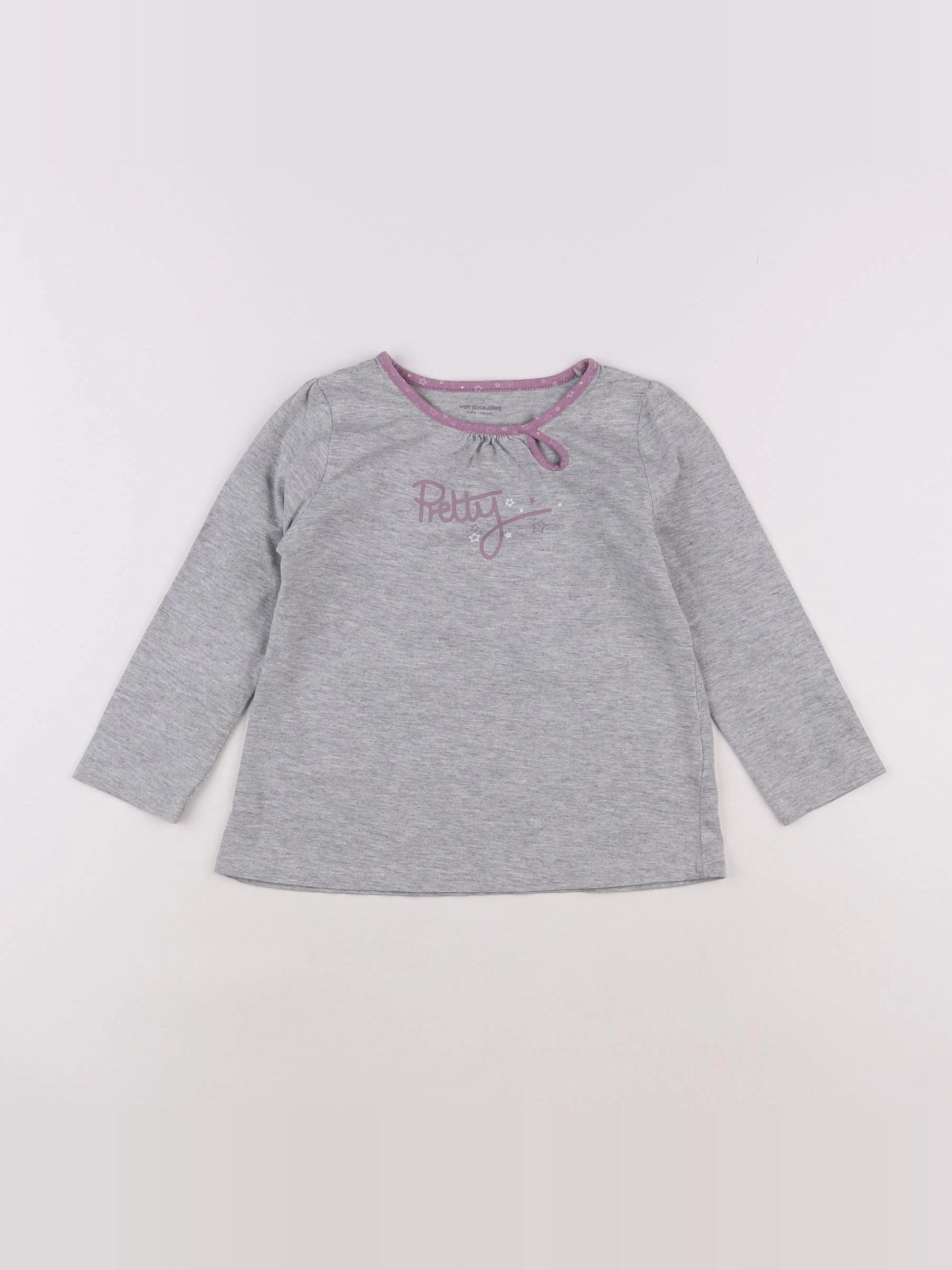 Vertbaudet - tee-shirt gris - 4 ans