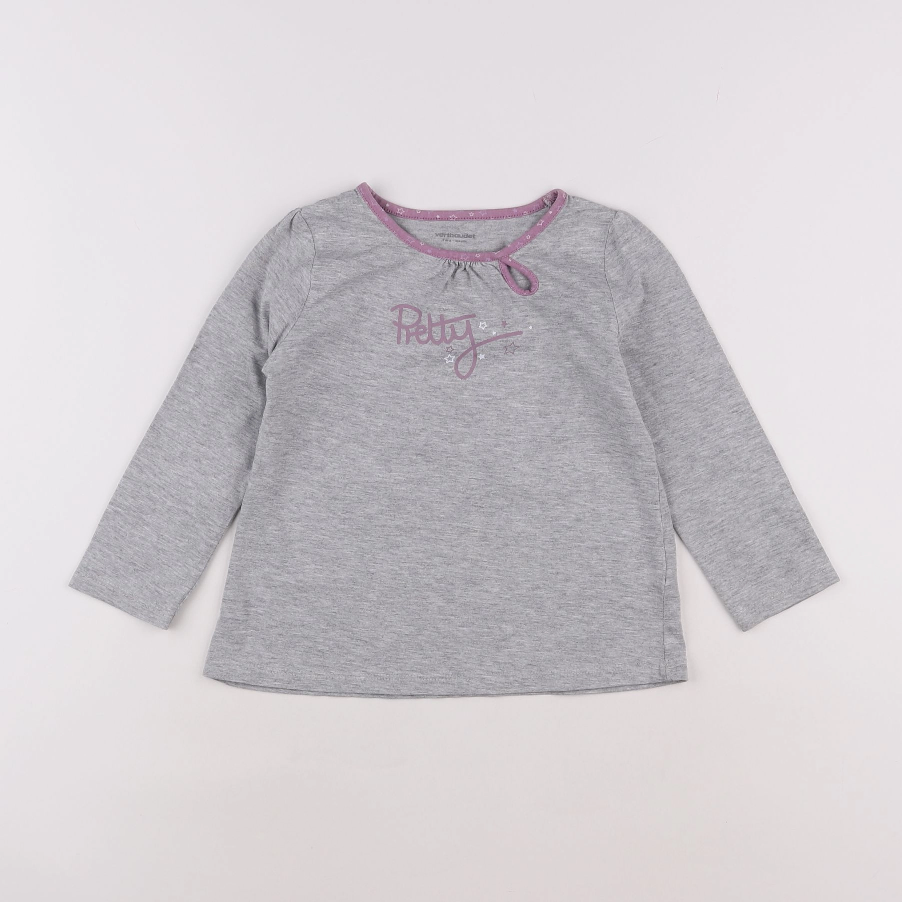 Vertbaudet - tee-shirt gris - 4 ans