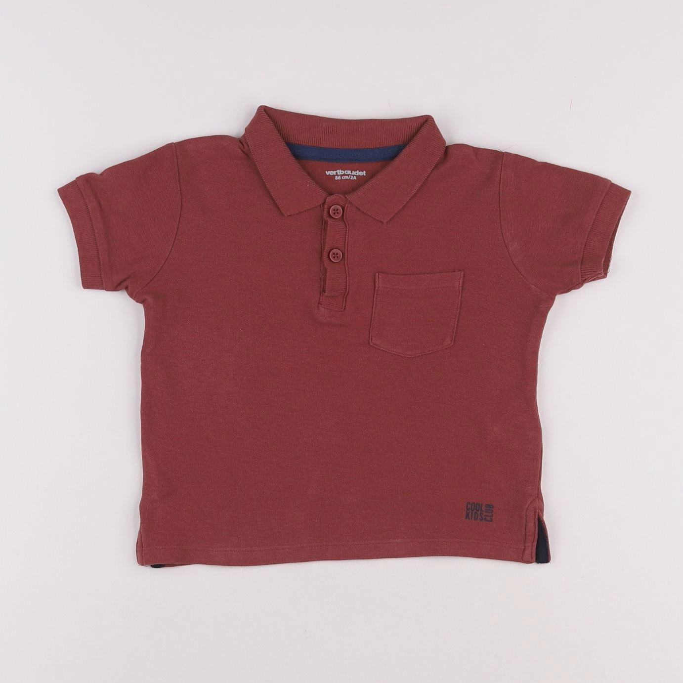 Vertbaudet - polo rouge - 2 ans