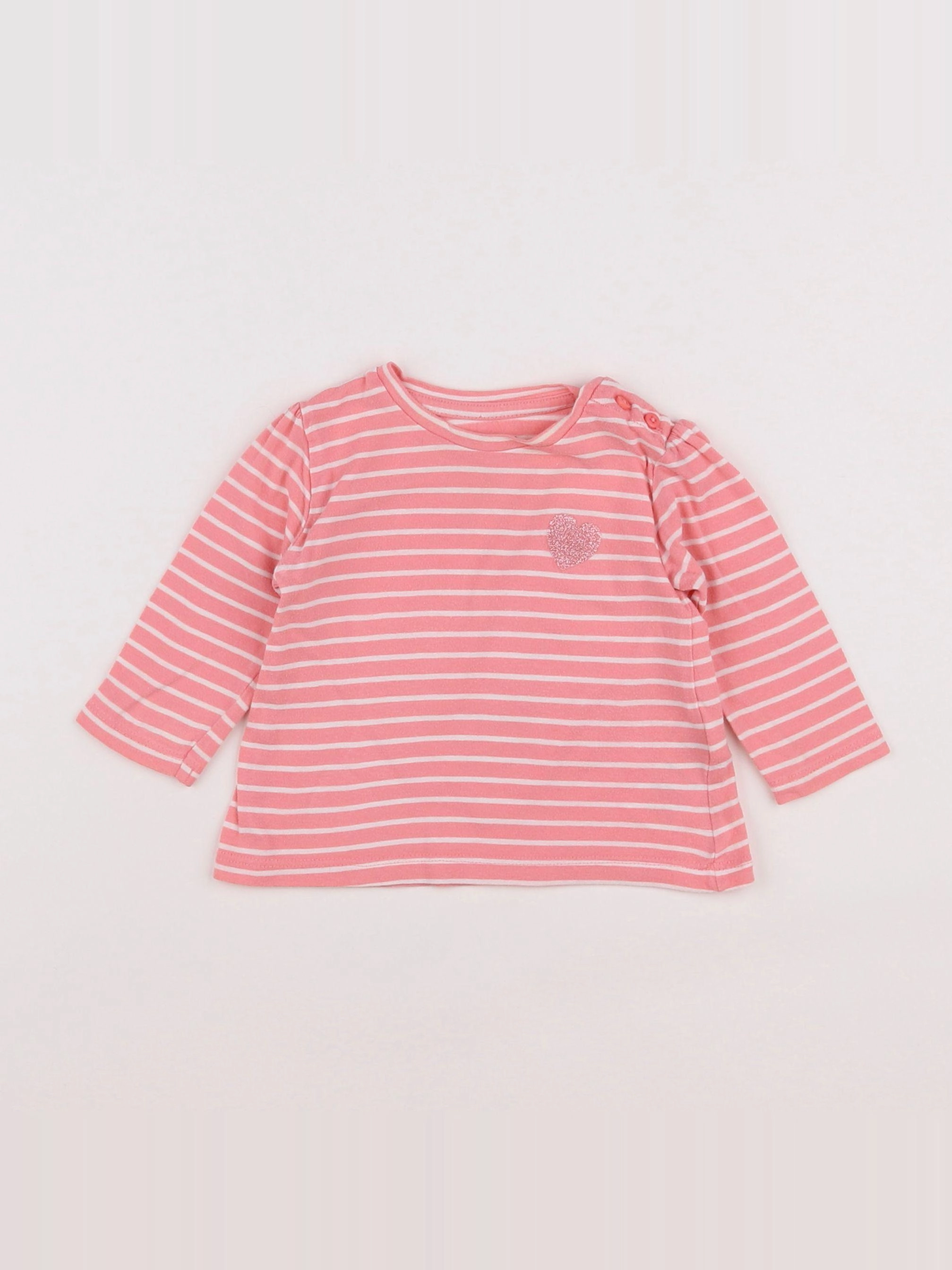 Vertbaudet - tee-shirt rose - 6 mois