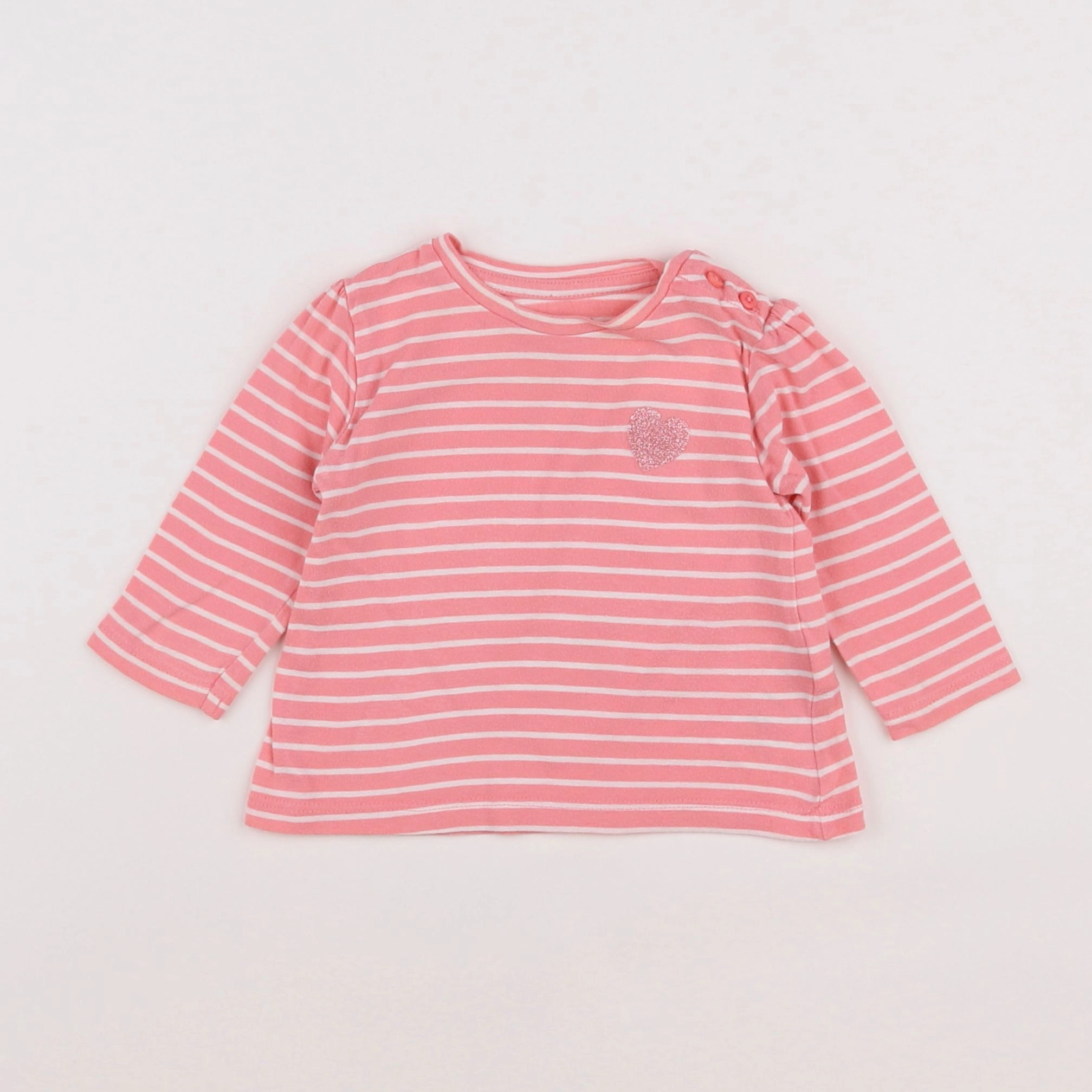 Vertbaudet - tee-shirt rose - 6 mois