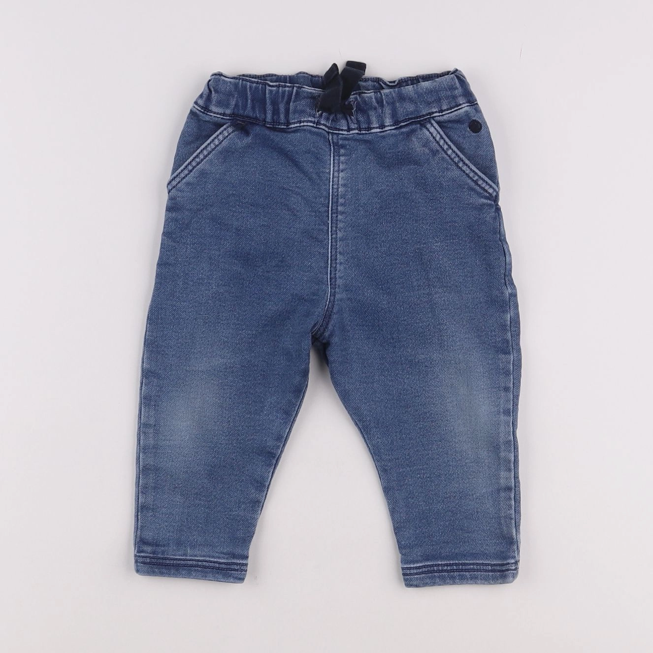 Petit Bateau - jean bleu - 12 mois