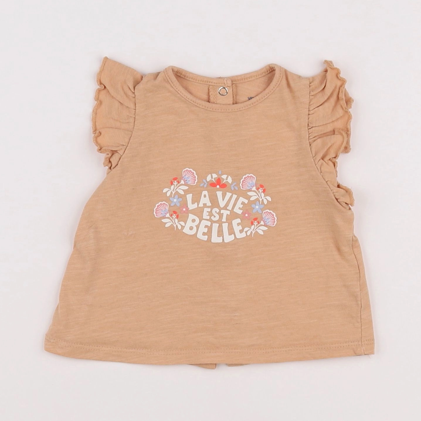 Vertbaudet - tee-shirt orange - 3 mois