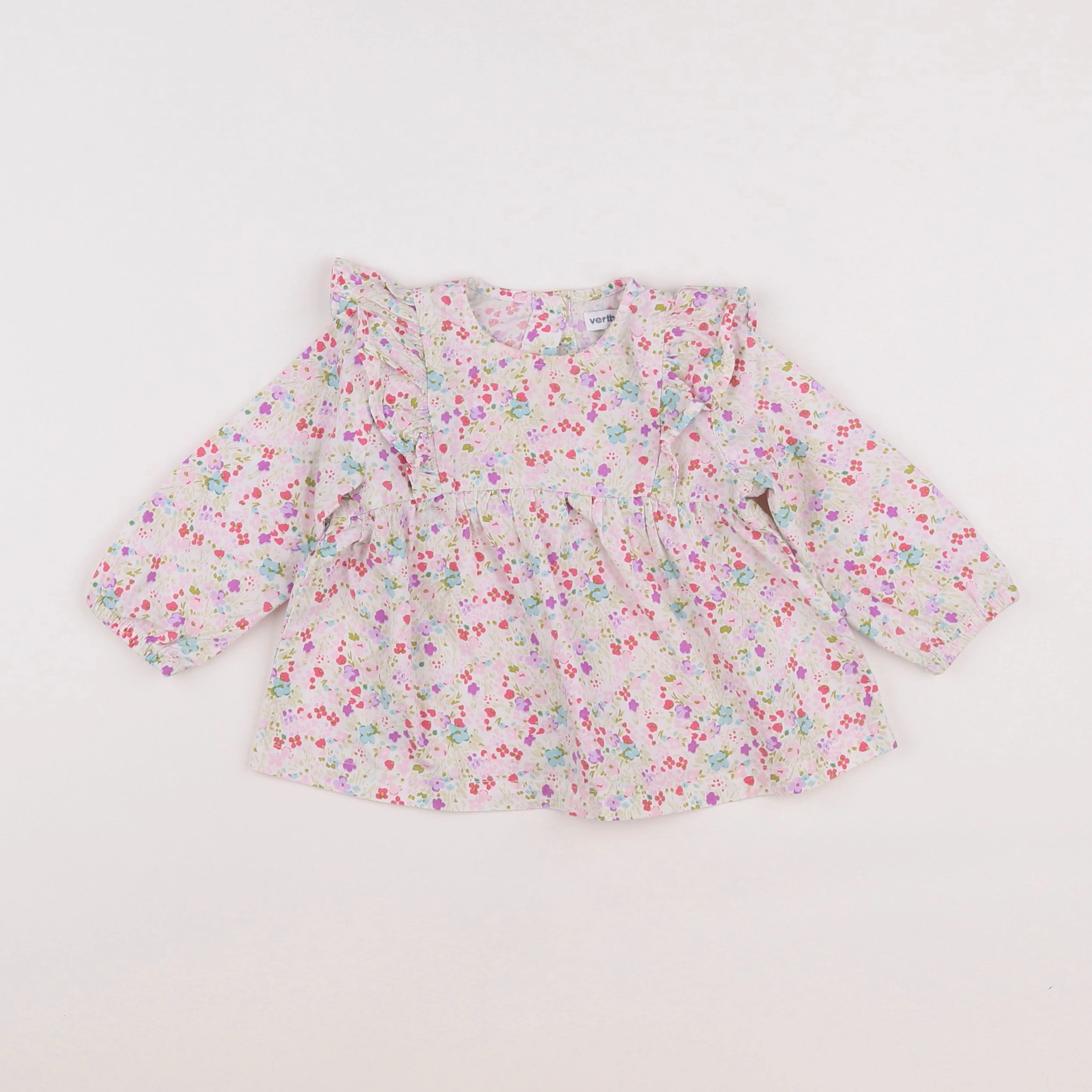 Vertbaudet - blouse multicolore - 9 mois