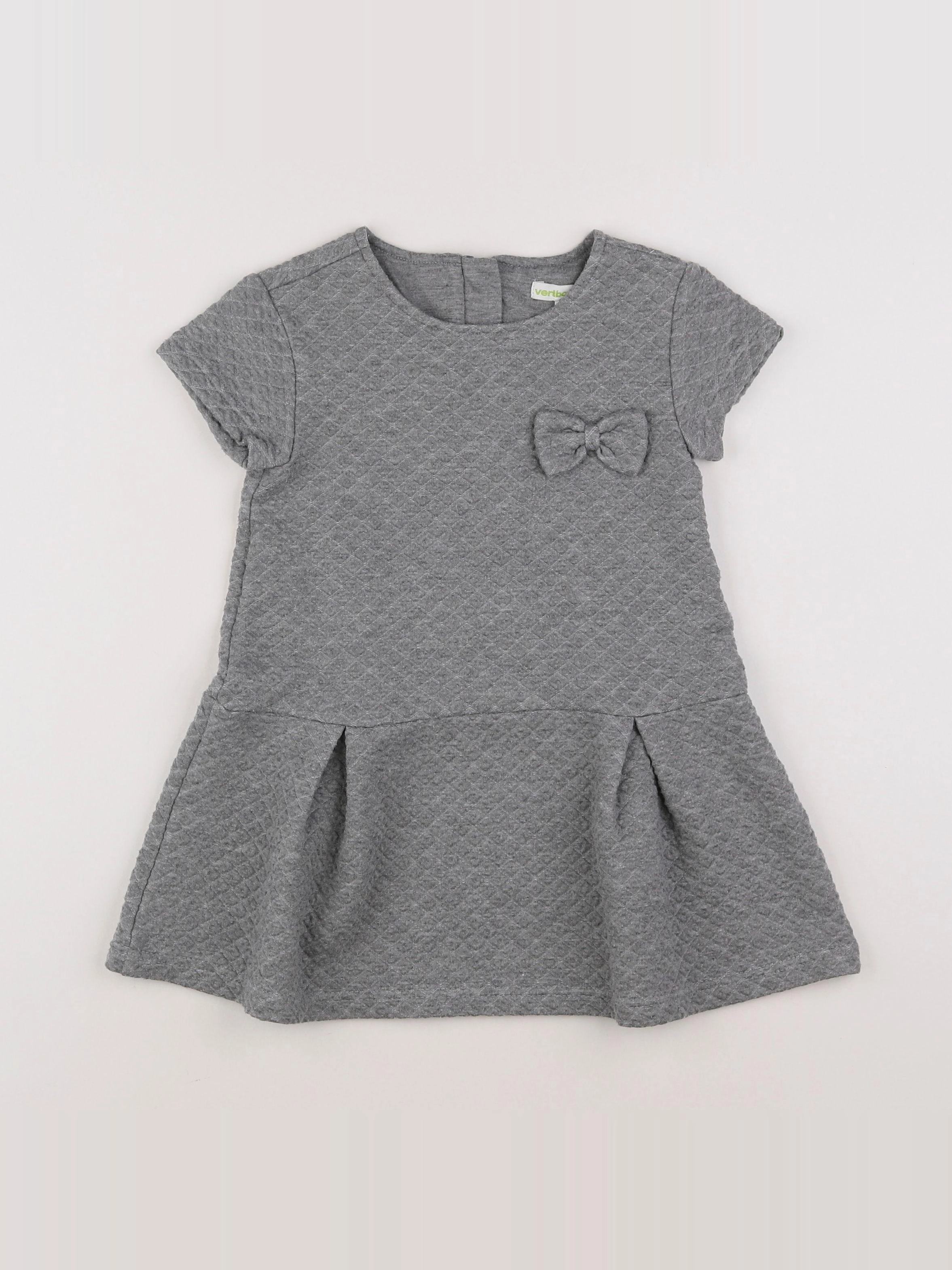 Vertbaudet - robe gris - 4 ans