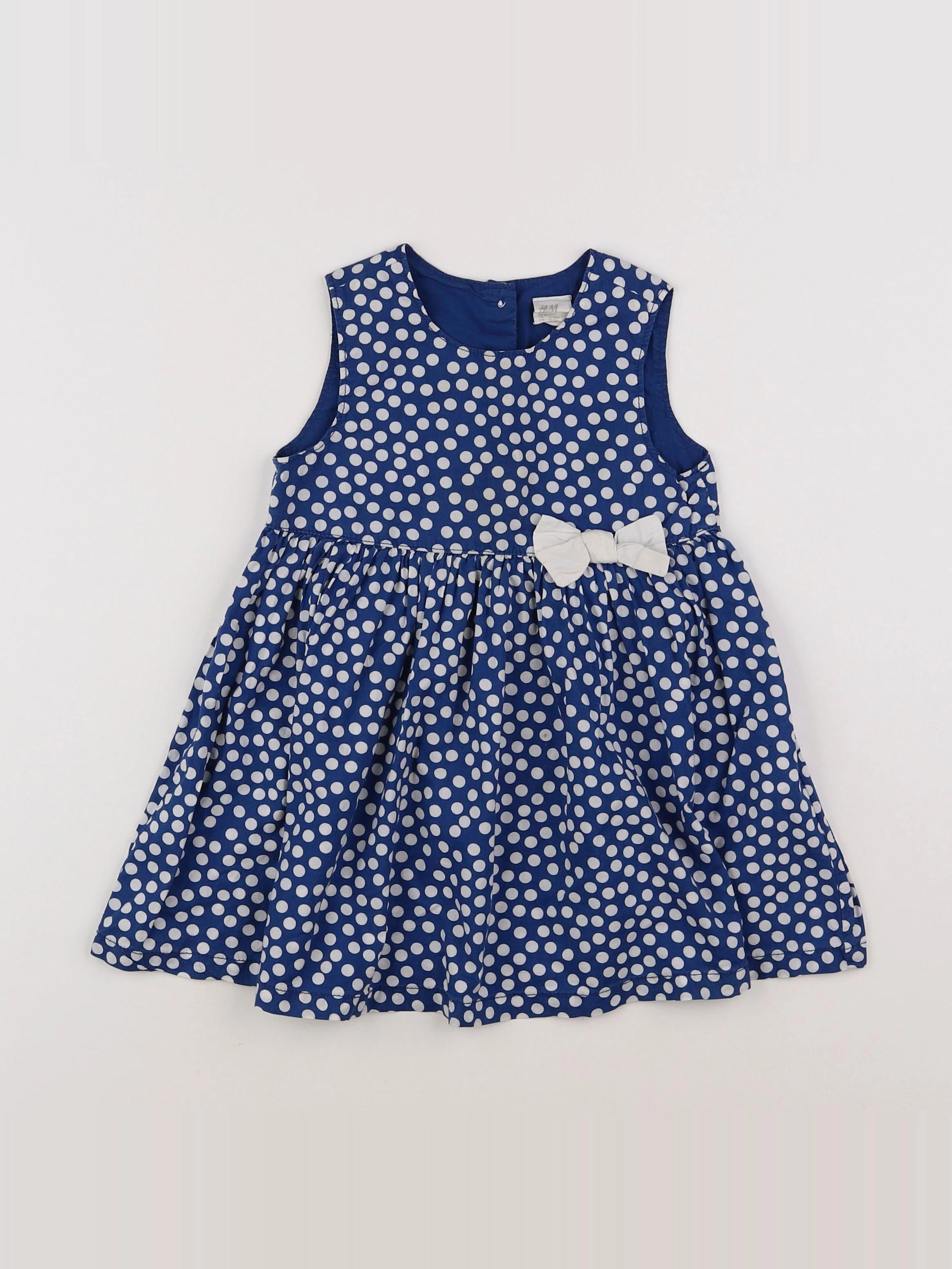 H&M - robe bleu - 12/18 mois