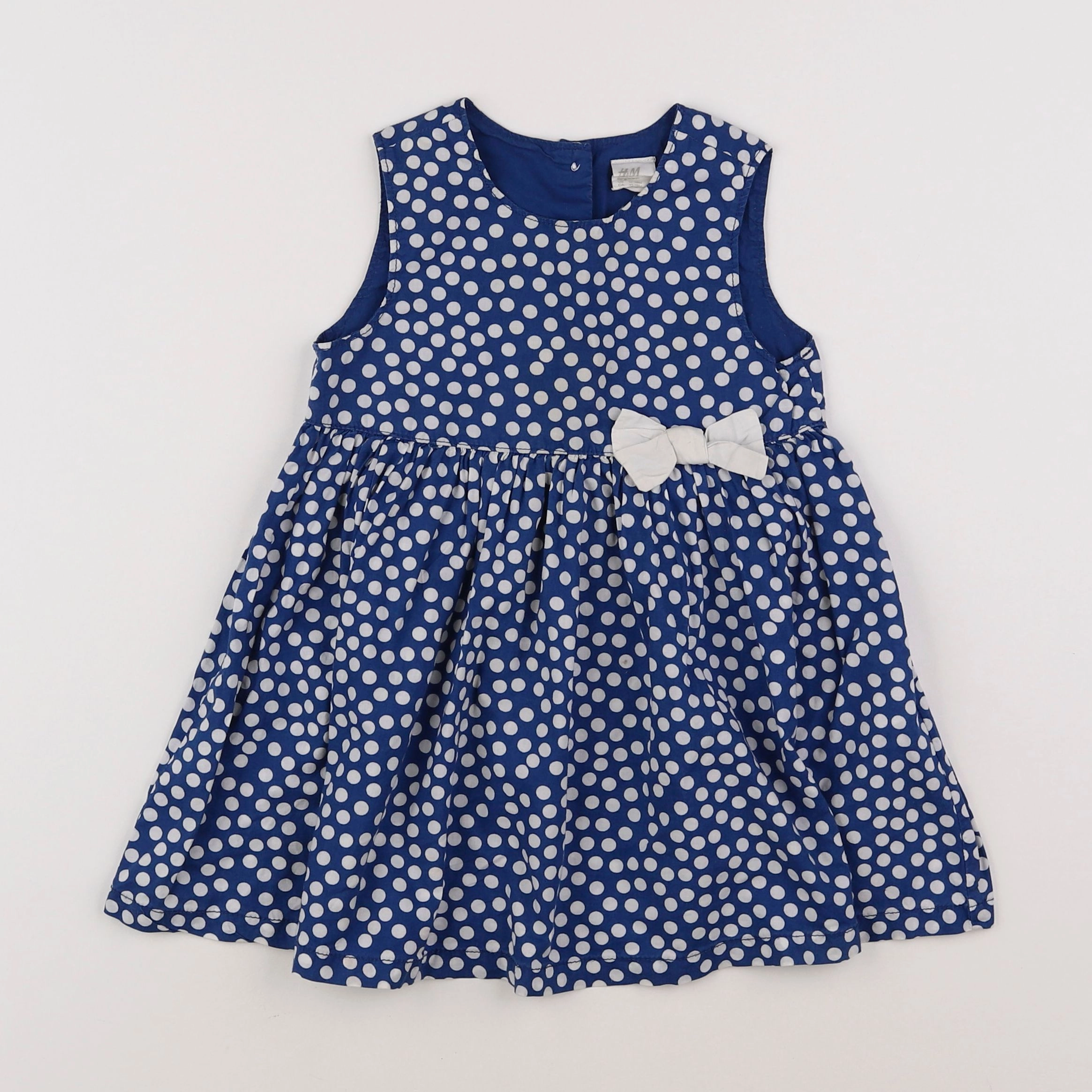 H&M - robe bleu - 12/18 mois