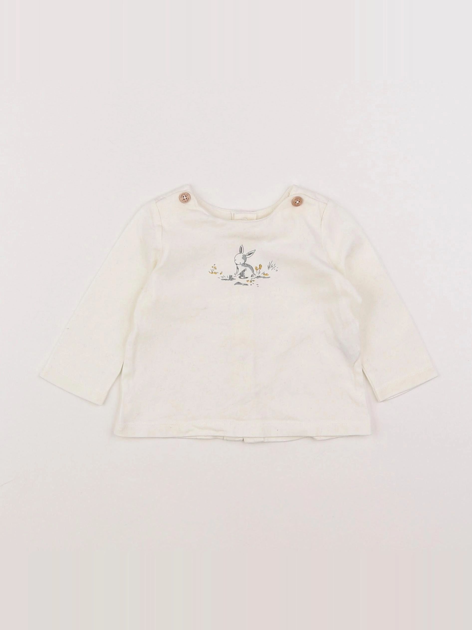 Natalys - tee-shirt beige - 3 mois