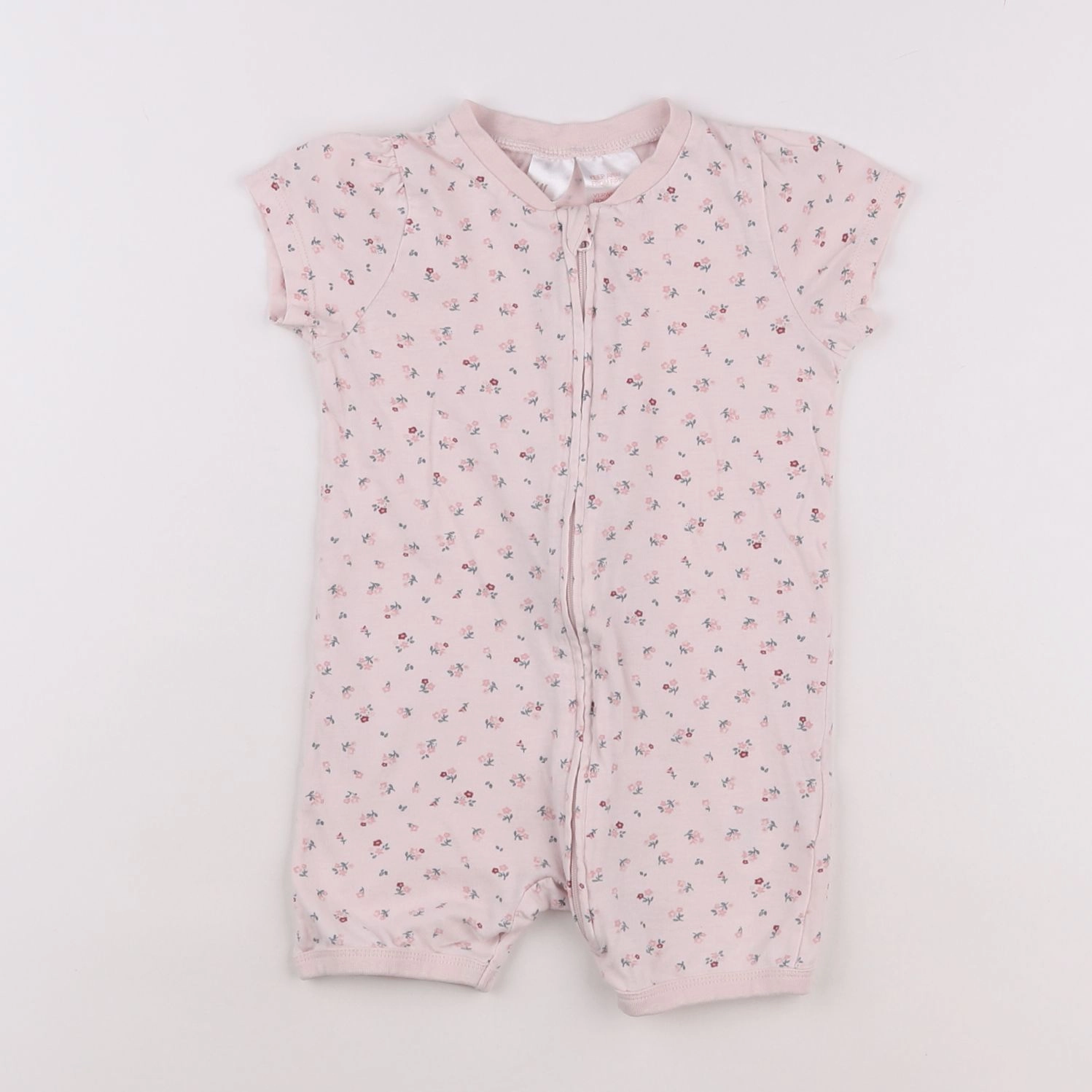 H&M - pyjama coton rose - 9/12 mois