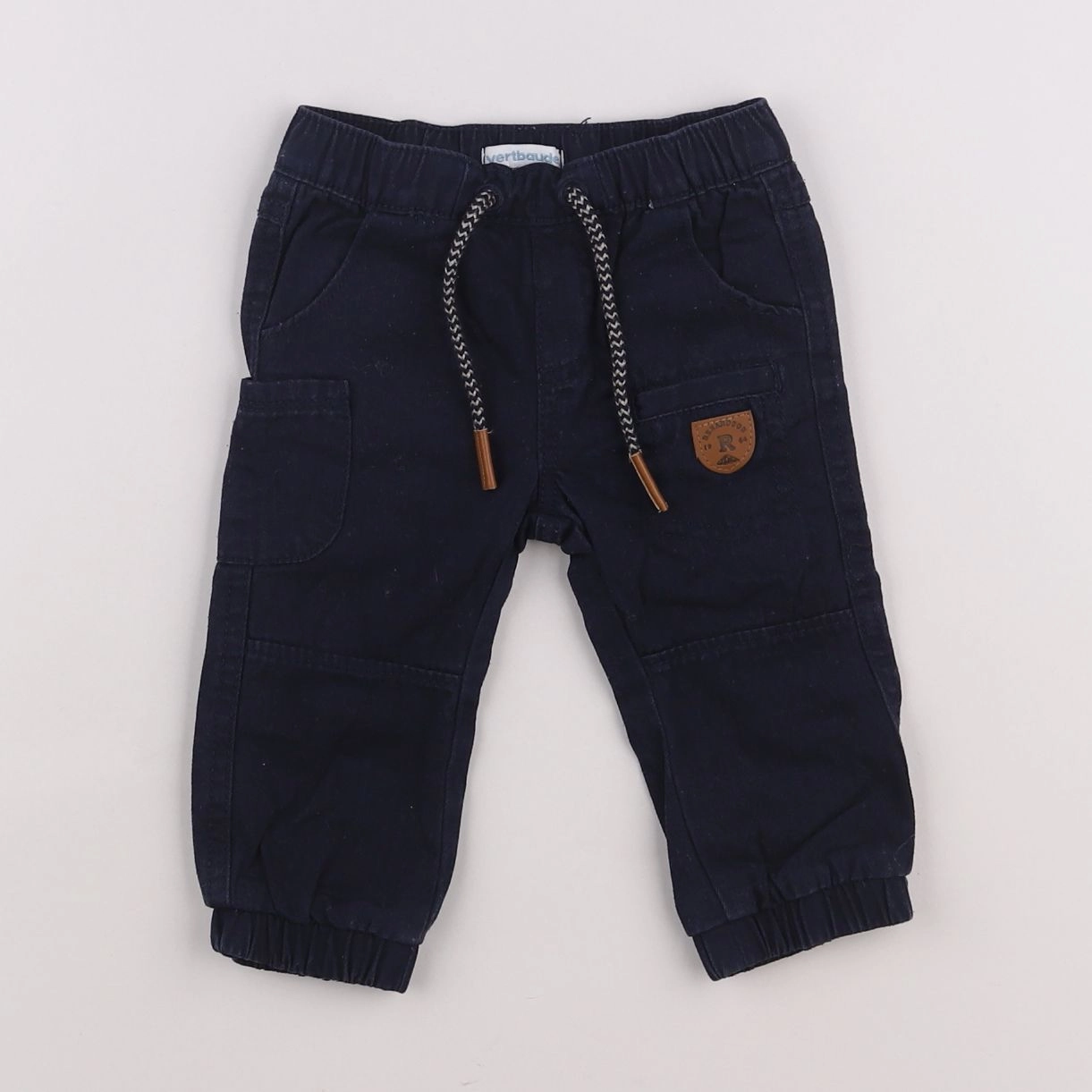 Vertbaudet - pantalon bleu - 6 mois