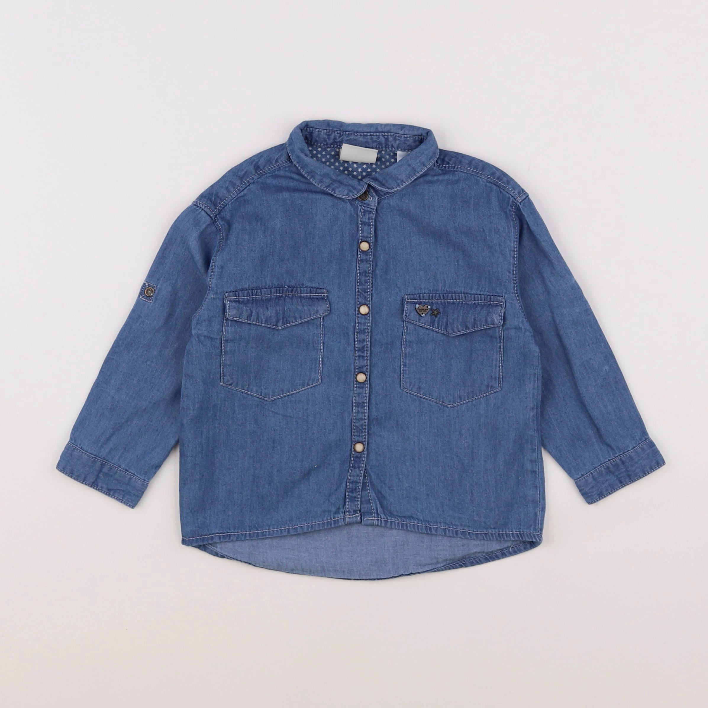 Zara - chemise bleu - 12/18 mois