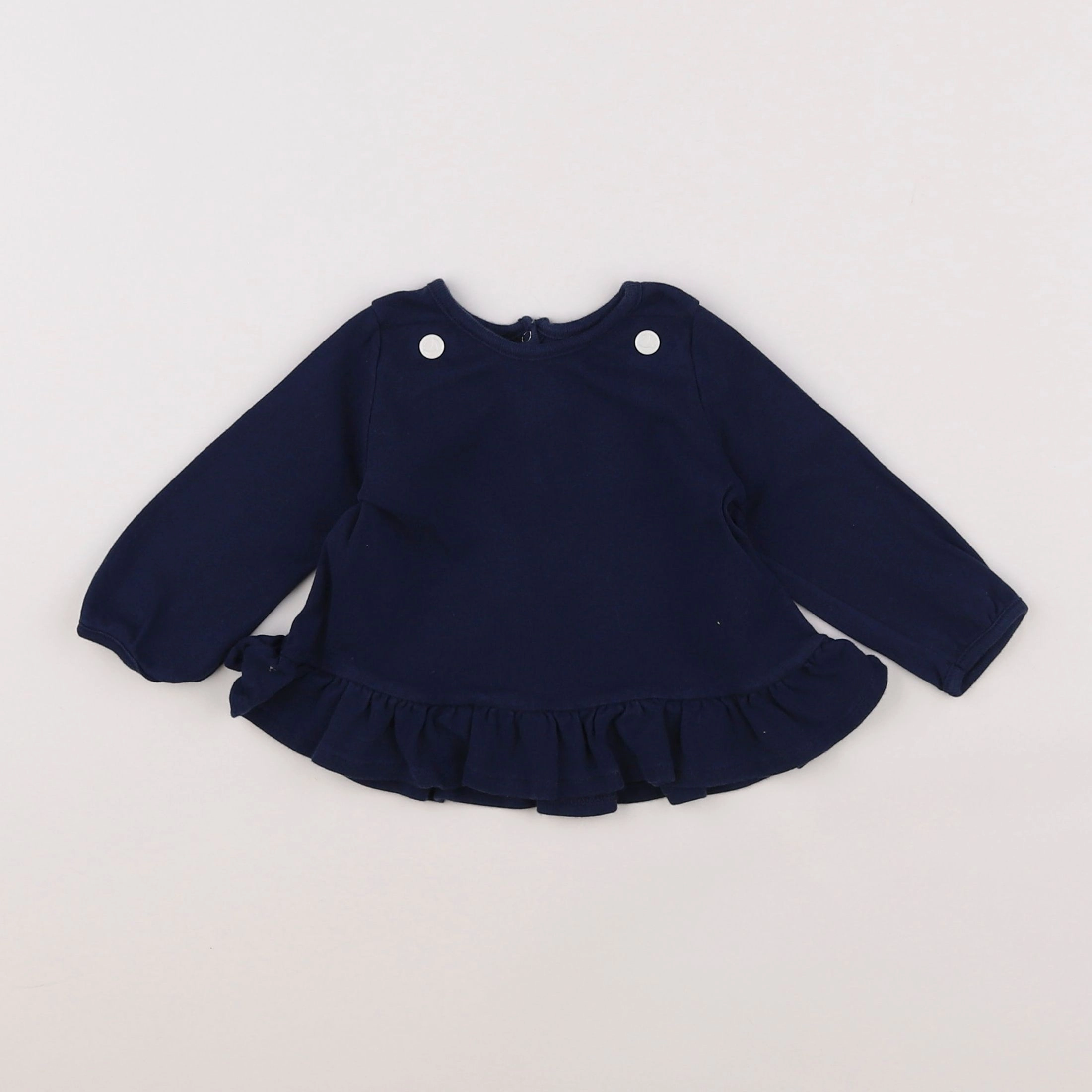 Petit Bateau - tee-shirt bleu - 6 mois