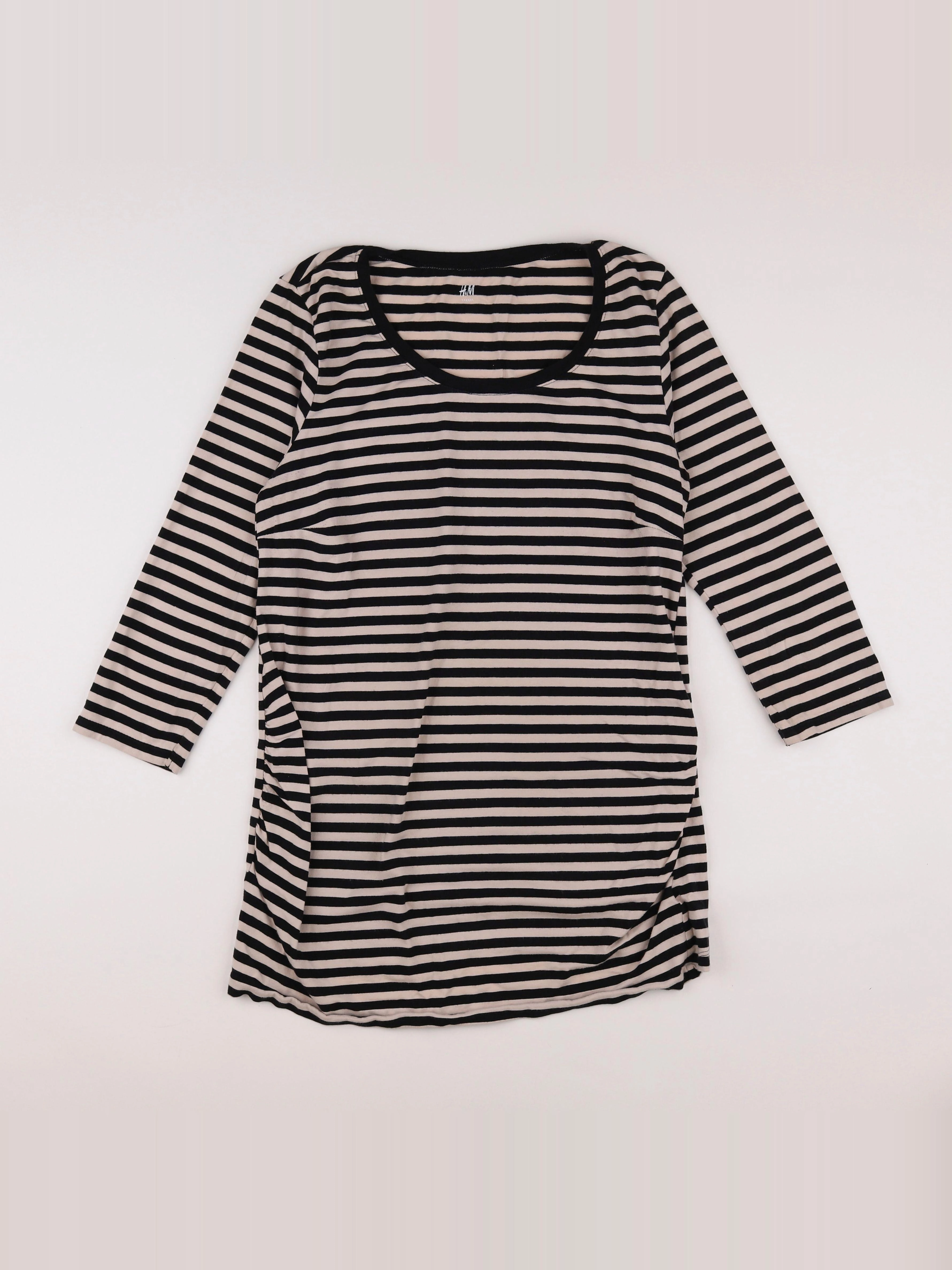 H&M - tee-shirt grossesse beige - 40 à 42