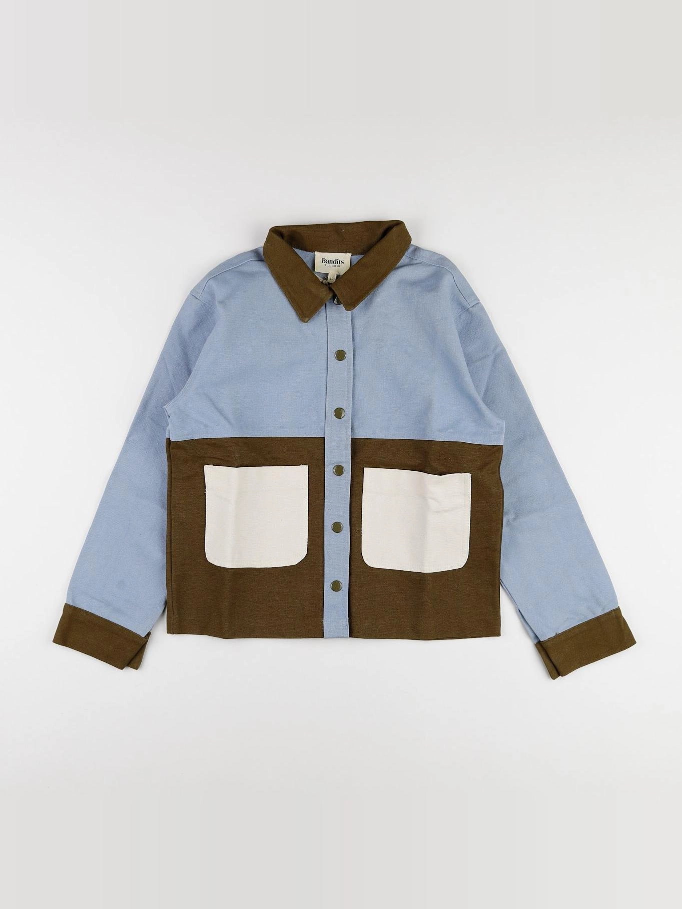 Bandits à la crème - veste patchwork bleu infini - 12 ans