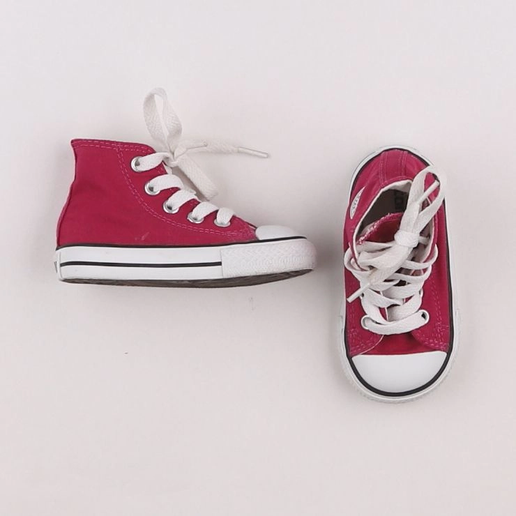 Converse - tennis à scratch/ lacets rose - pointure 20