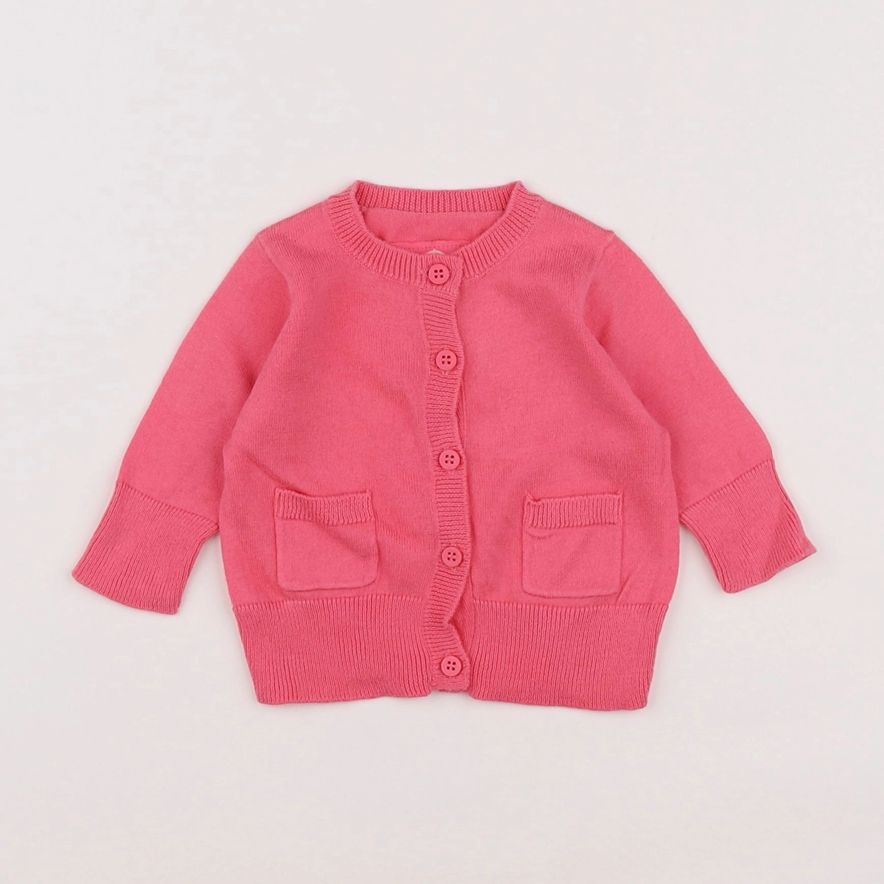 Petit Bateau - gilet rose - 3 mois