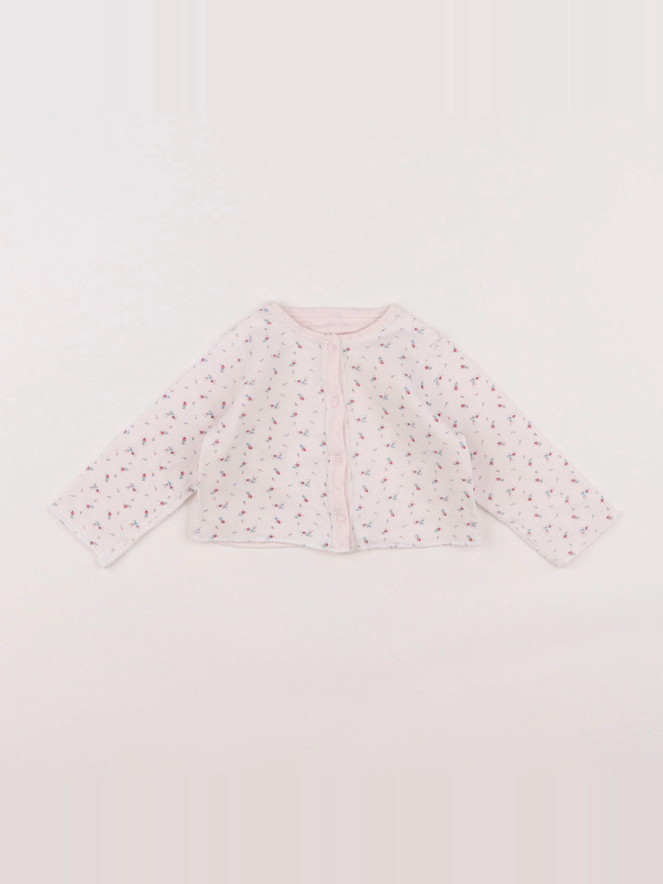 Petit Bateau - gilet rose - 3 mois