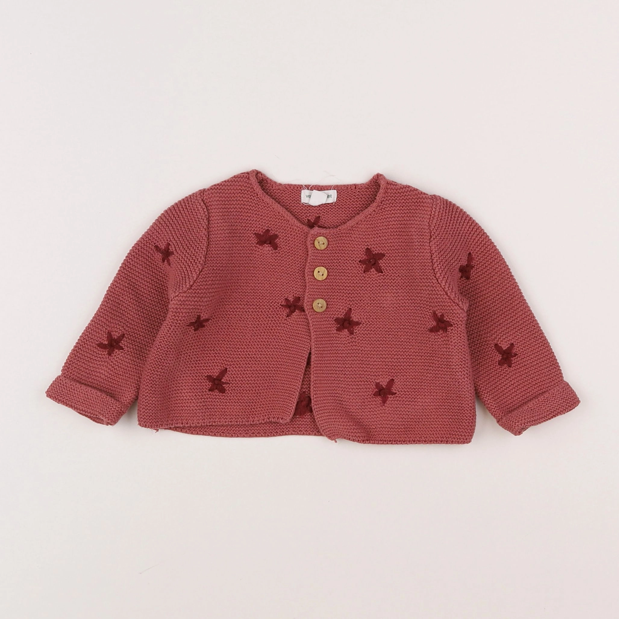 Vertbaudet - gilet rose - 3 mois