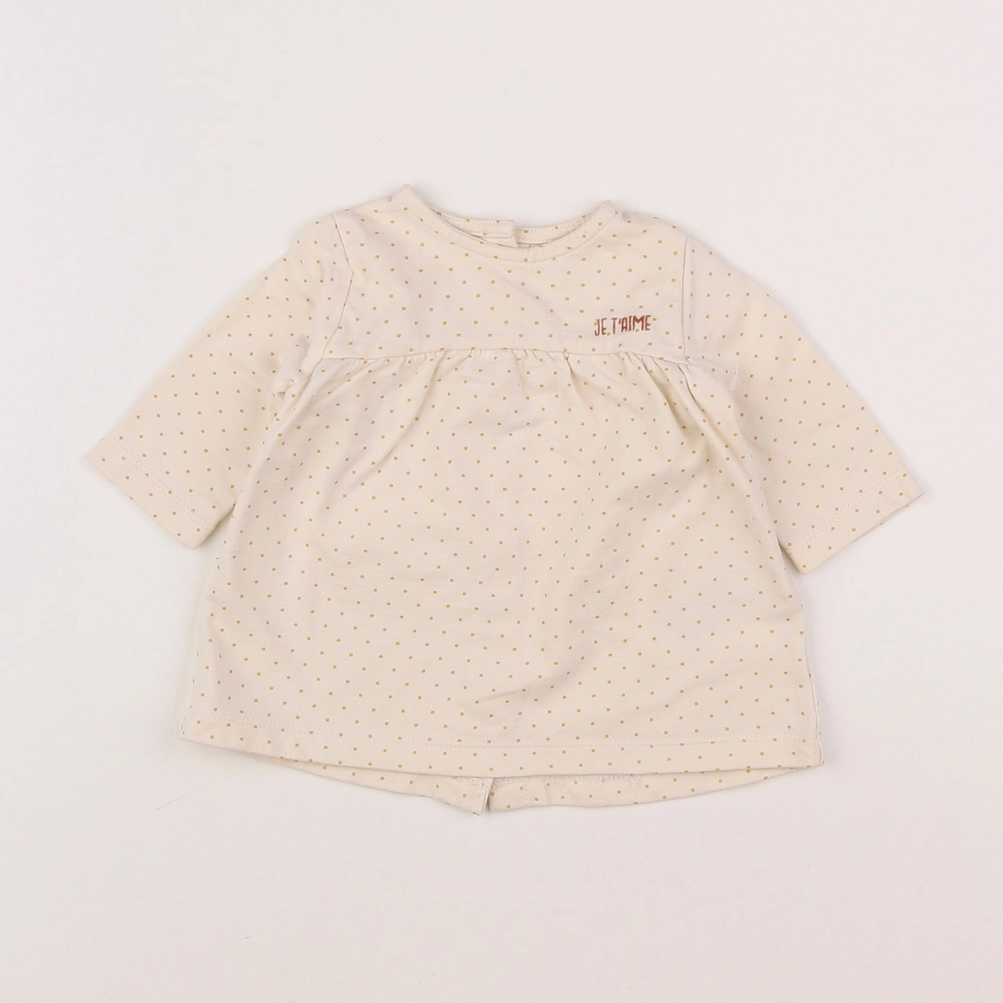 Vertbaudet - robe beige - 3 mois