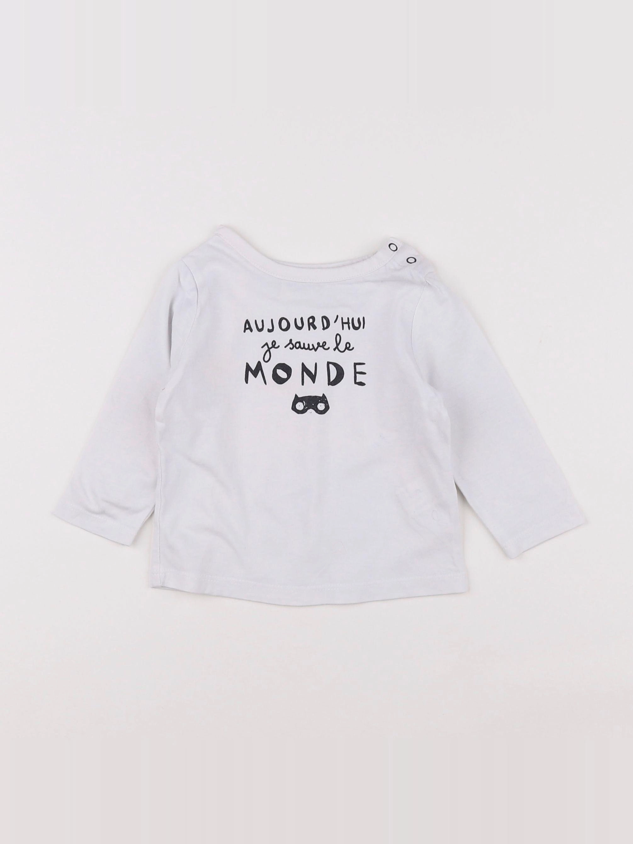 Tape à l'oeil - tee-shirt blanc - 6 mois