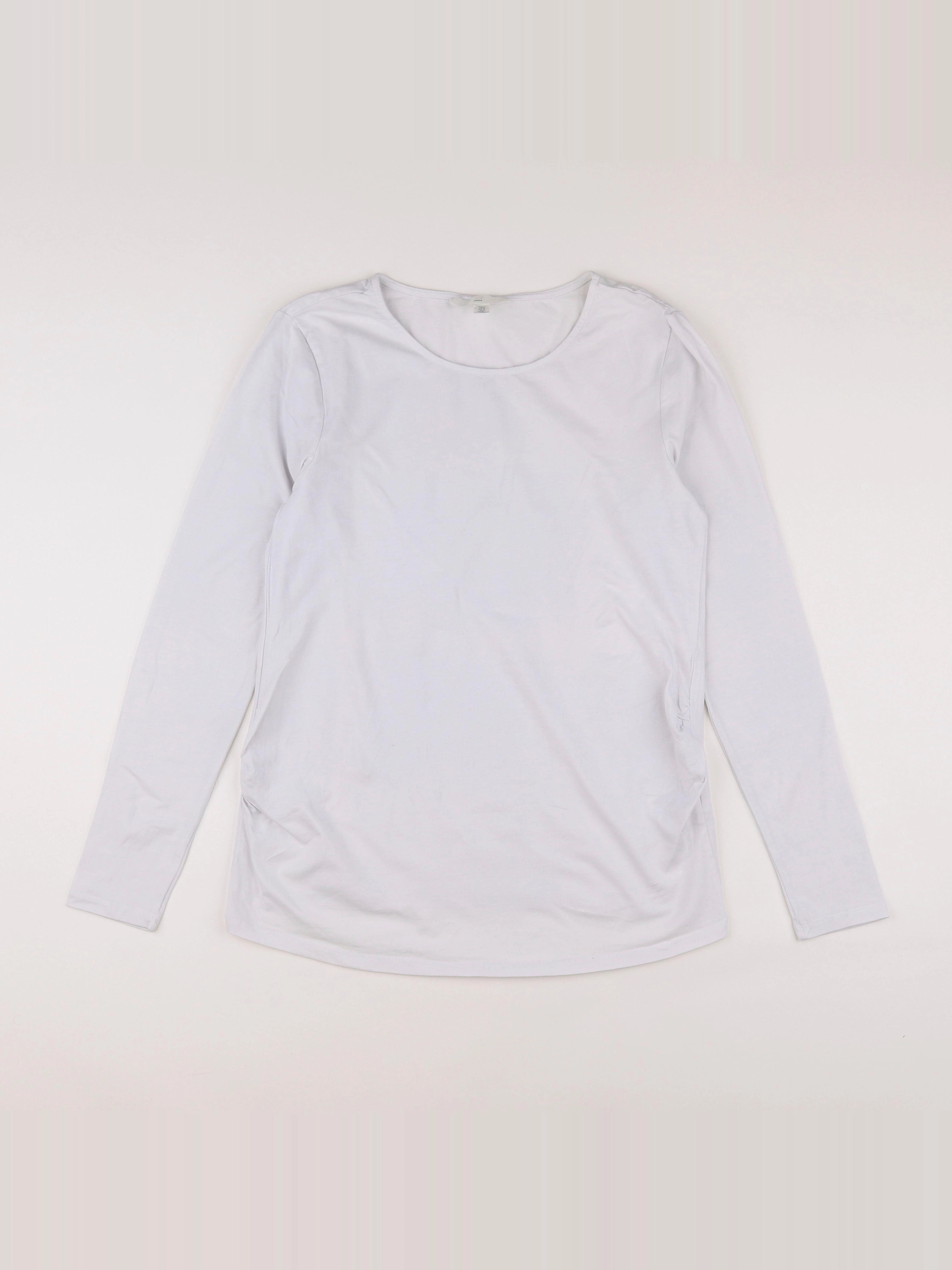 H&M - tee-shirt grossesse blanc - 38