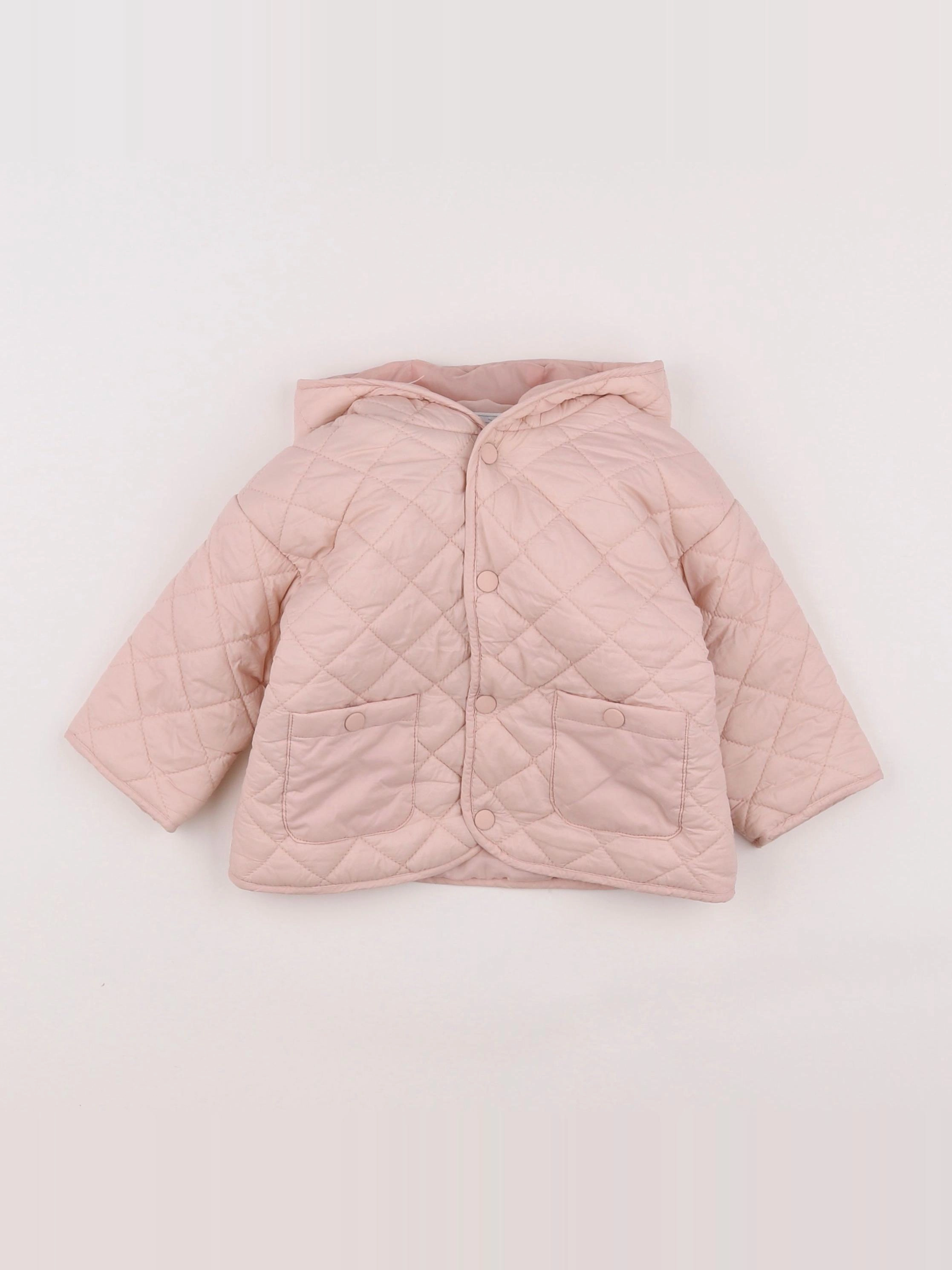 Vertbaudet - doudoune rose - 9 mois