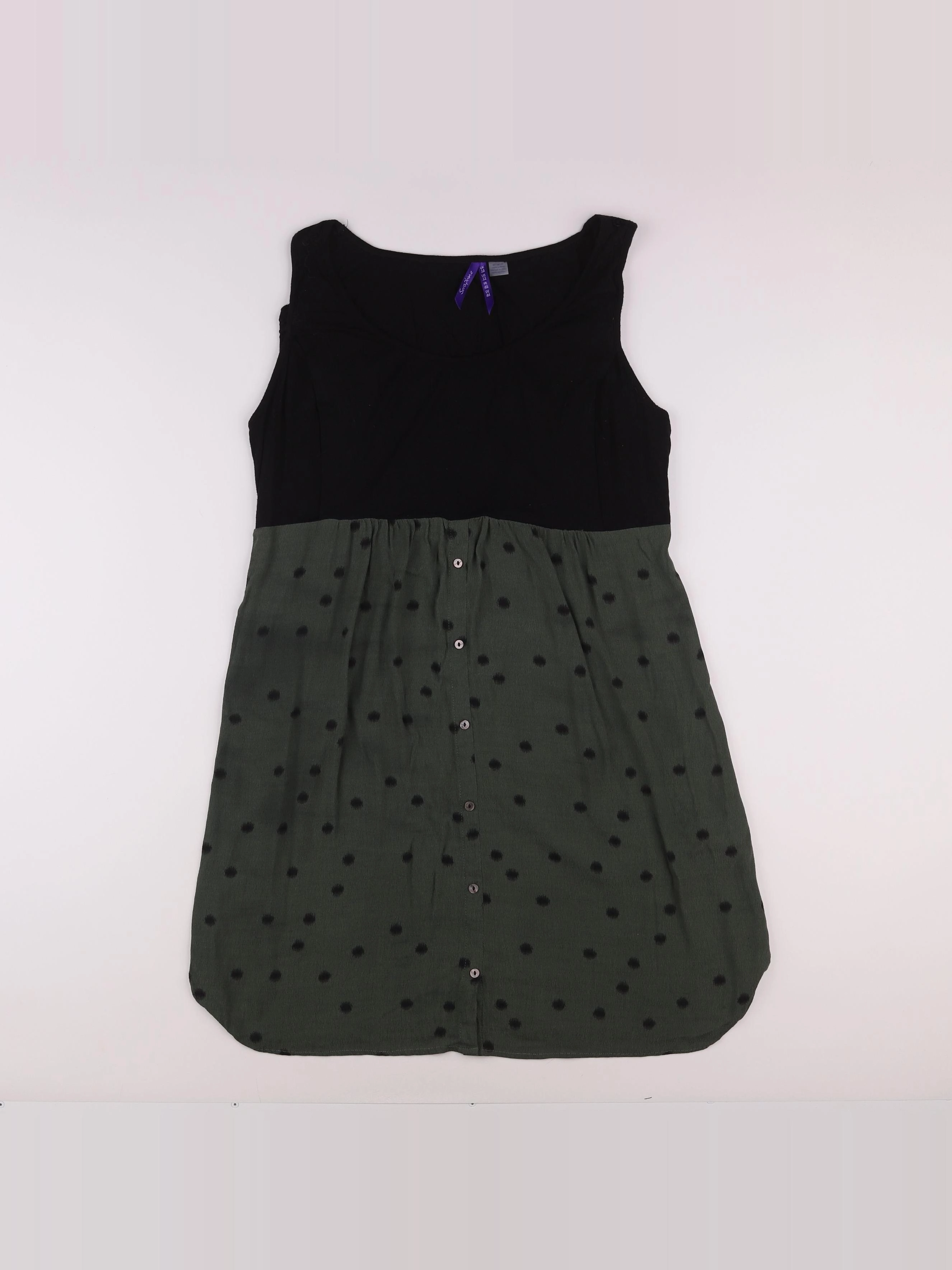 Seraphine - robe grossesse vert, noir - 46