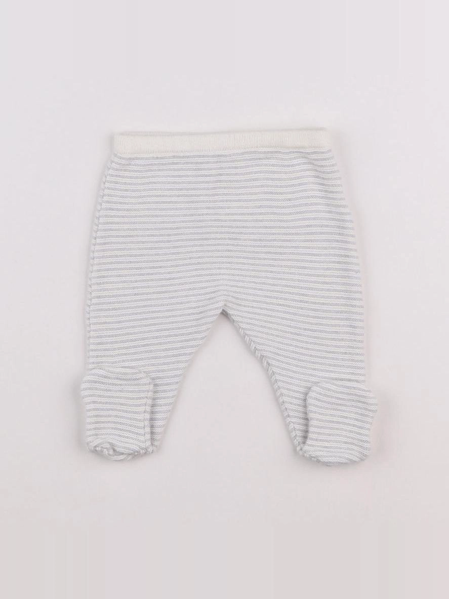 Boutchou - legging blanc, gris - Prématuré