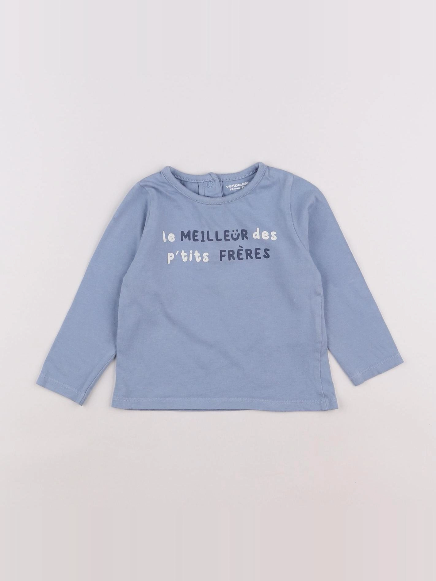 Vertbaudet - tee-shirt bleu - 9 mois