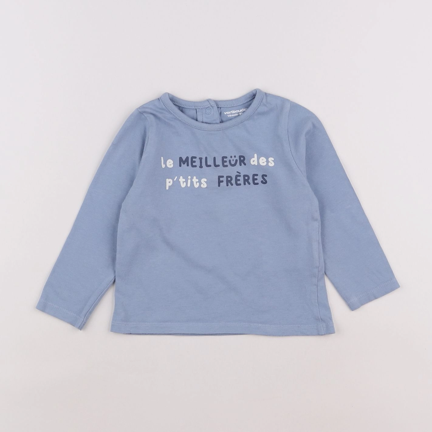 Vertbaudet - tee-shirt bleu - 9 mois