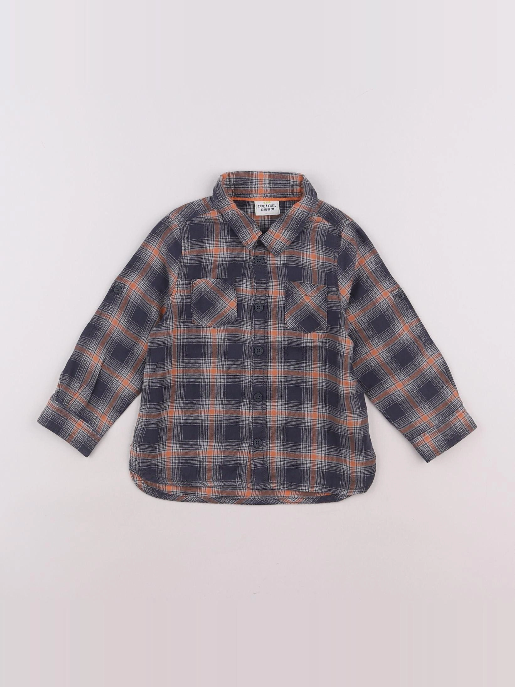 Tape à l'oeil - chemise gris, orange - 2 ans