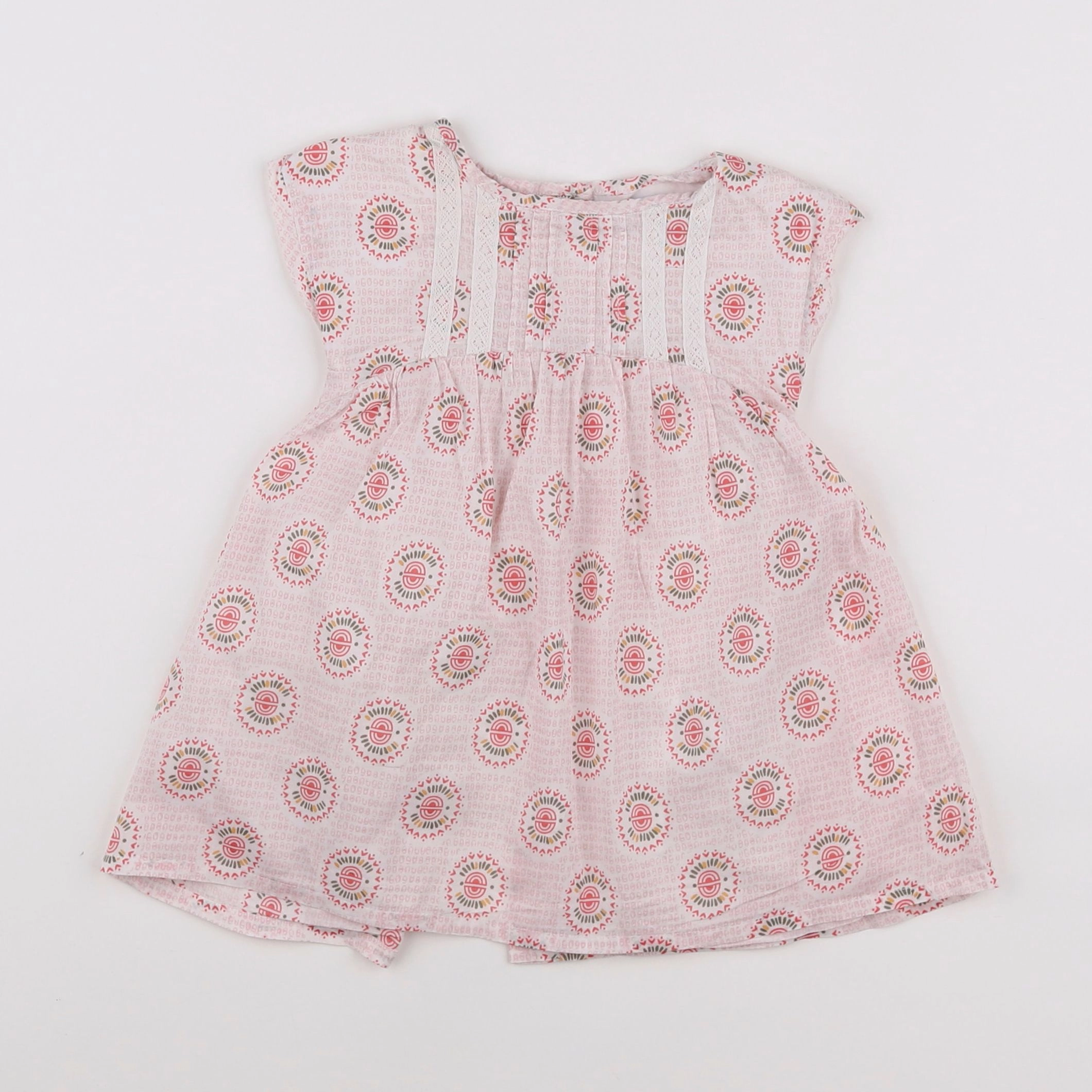 Vertbaudet - robe multicolore - 9 mois